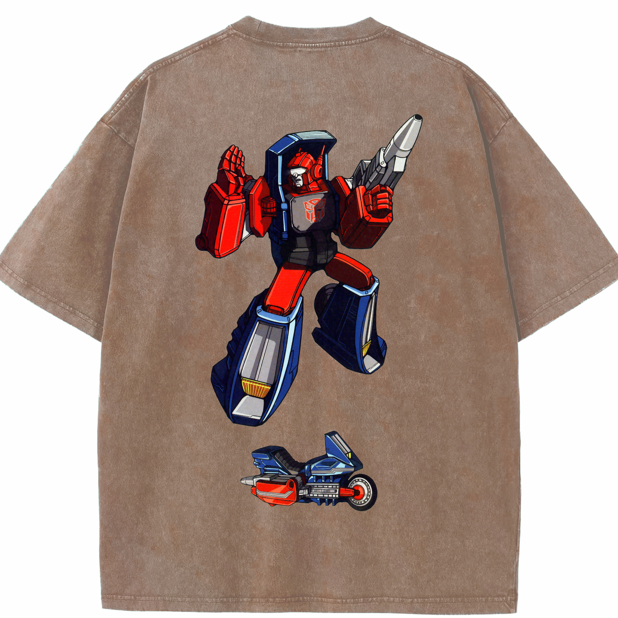 （画像用）  綿100% ヴィンテージ風 半袖Tシャツ（背面プリント）