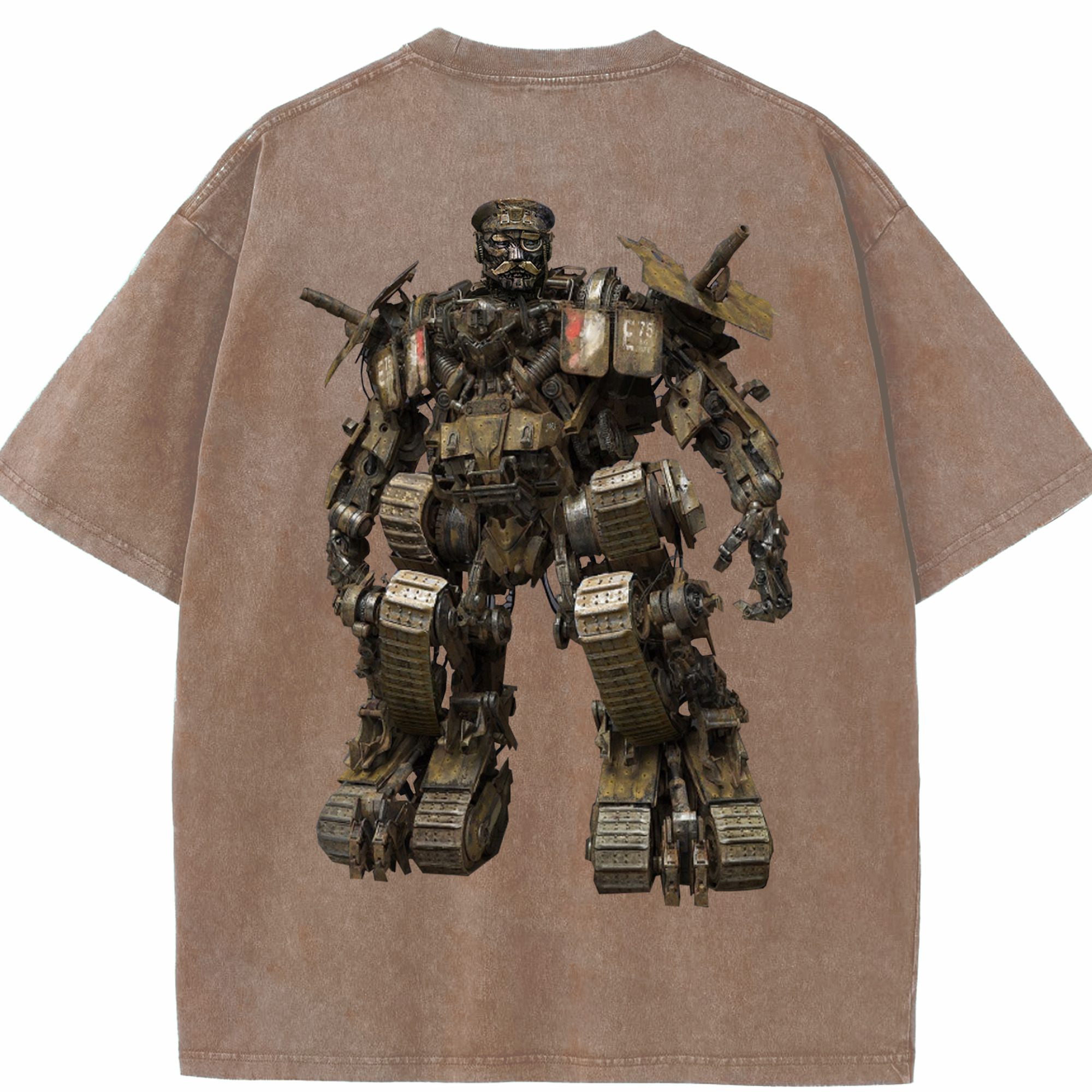 （画像用）  綿100% ヴィンテージ風 半袖Tシャツ（背面プリント）