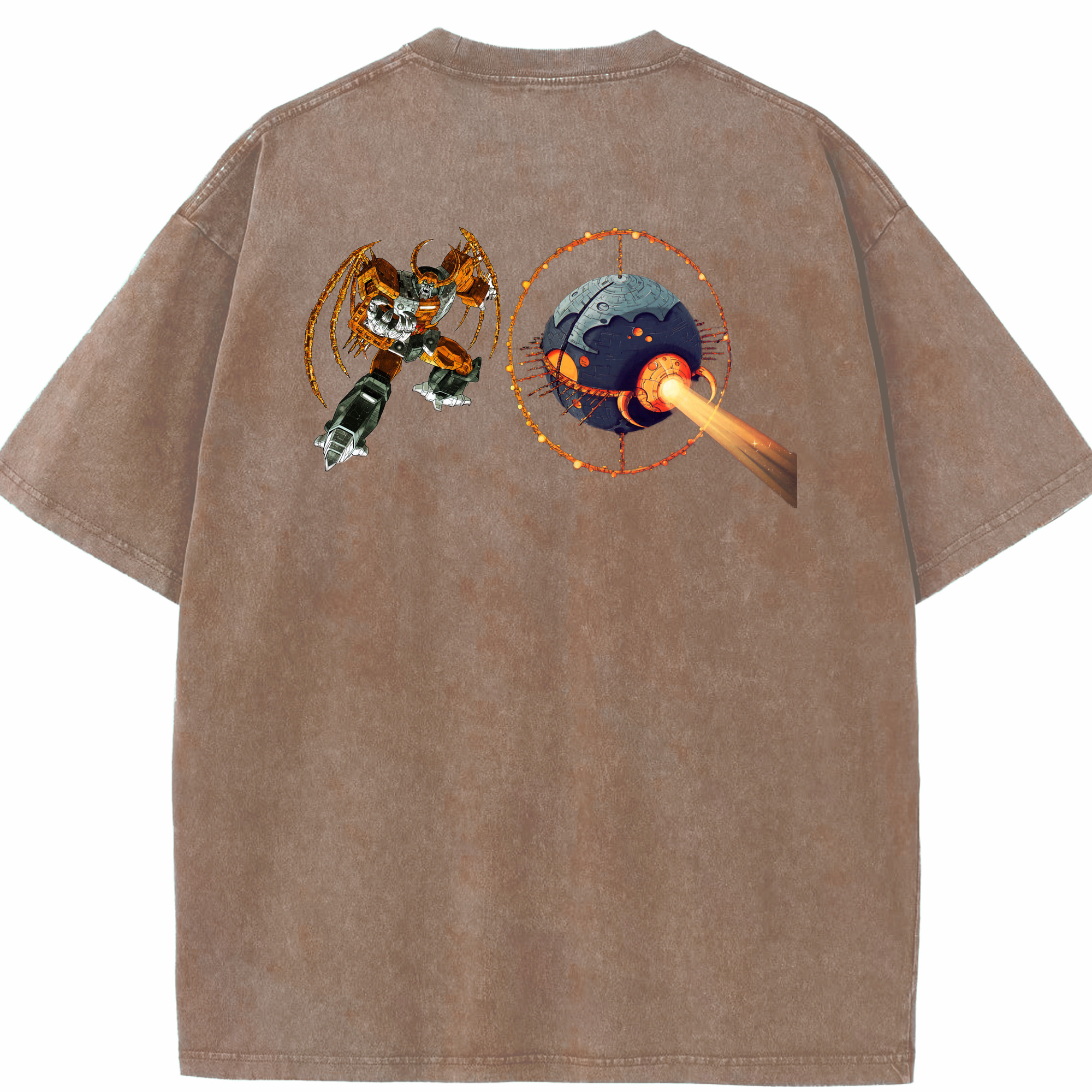 （画像用）  綿100% ヴィンテージ風 半袖Tシャツ（背面プリント）