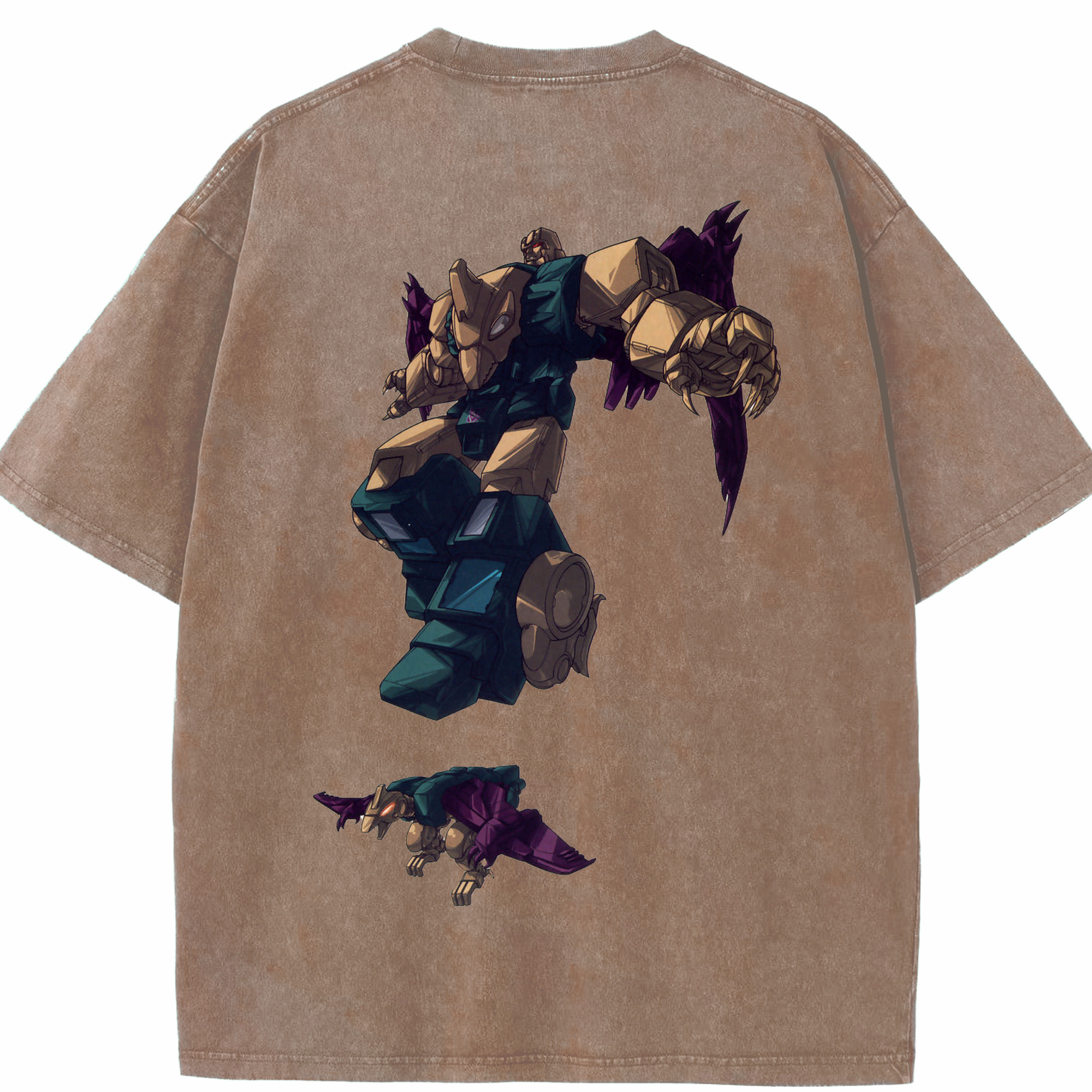（画像用）  綿100% ヴィンテージ風 半袖Tシャツ（背面プリント）