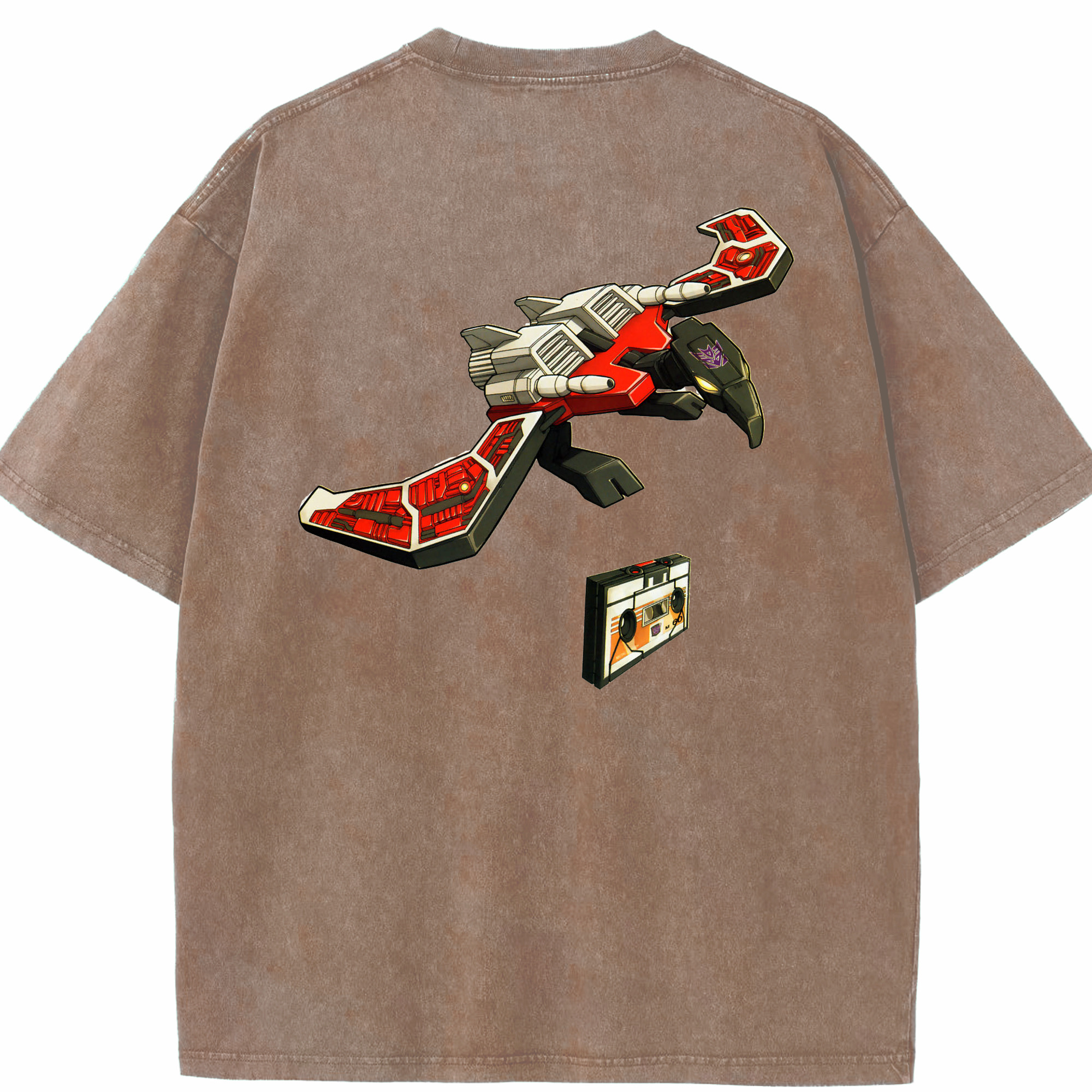 （画像用）  綿100% ヴィンテージ風 半袖Tシャツ（背面プリント）