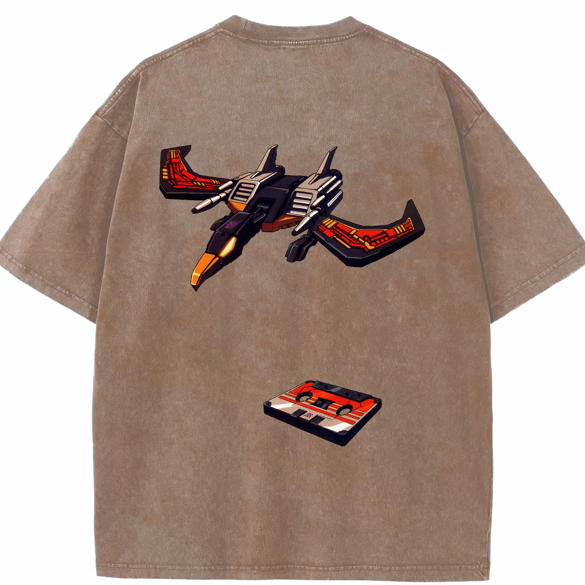 （画像用）  綿100% ヴィンテージ風 半袖Tシャツ（背面プリント）