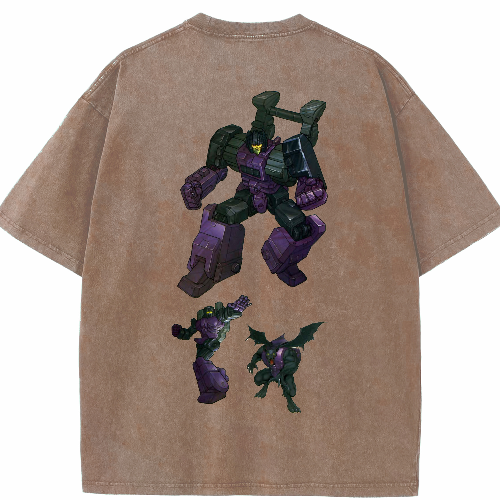 （画像用）  綿100% ヴィンテージ風 半袖Tシャツ（背面プリント）