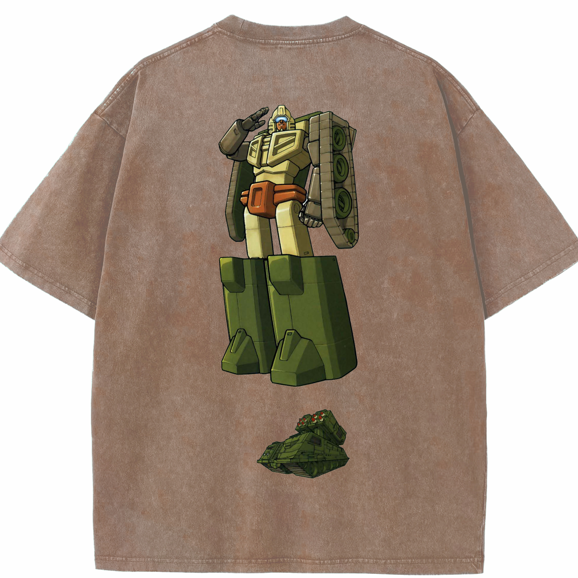 （画像用）  綿100% ヴィンテージ風 半袖Tシャツ（背面プリント）