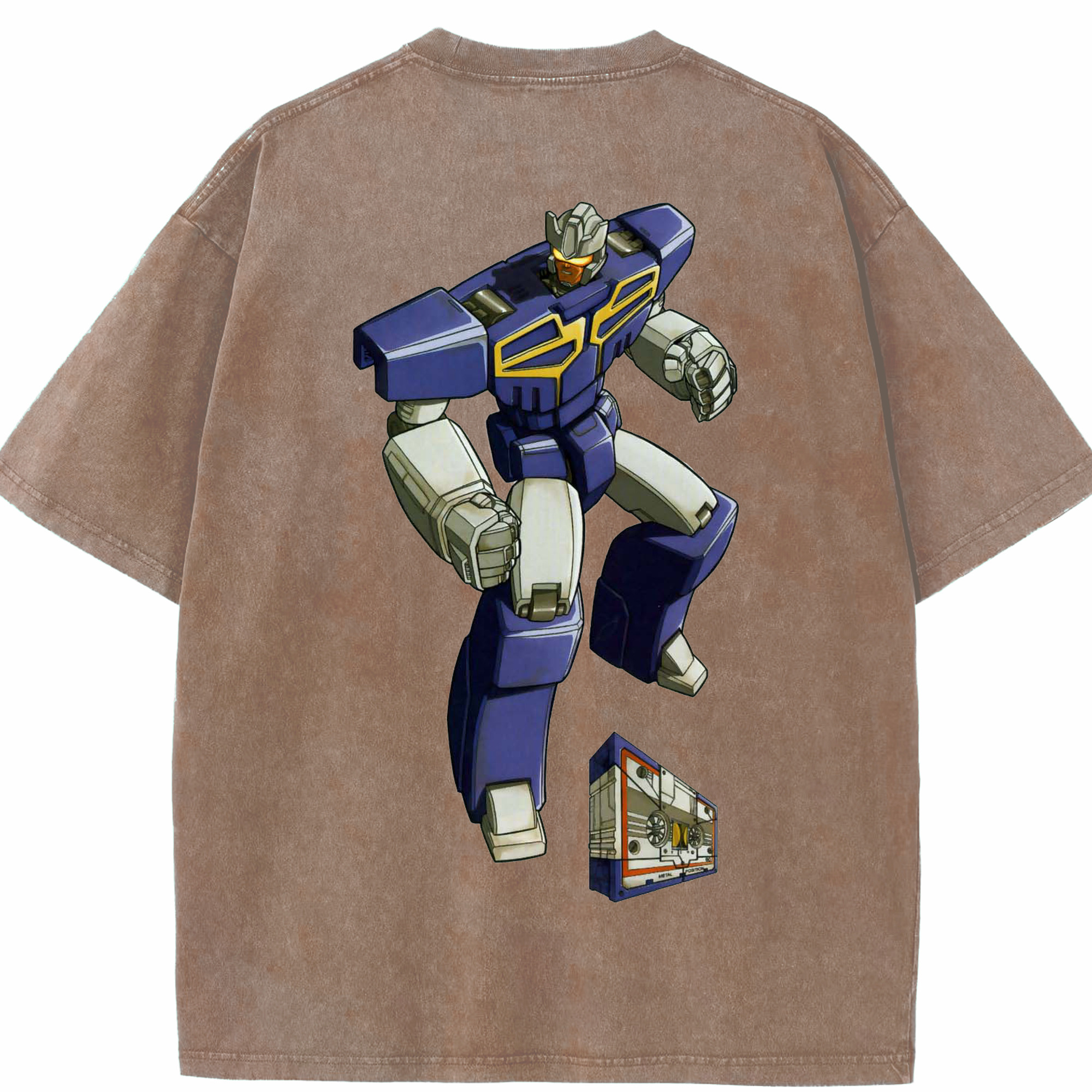 （画像用）  綿100% ヴィンテージ風 半袖Tシャツ（背面プリント）