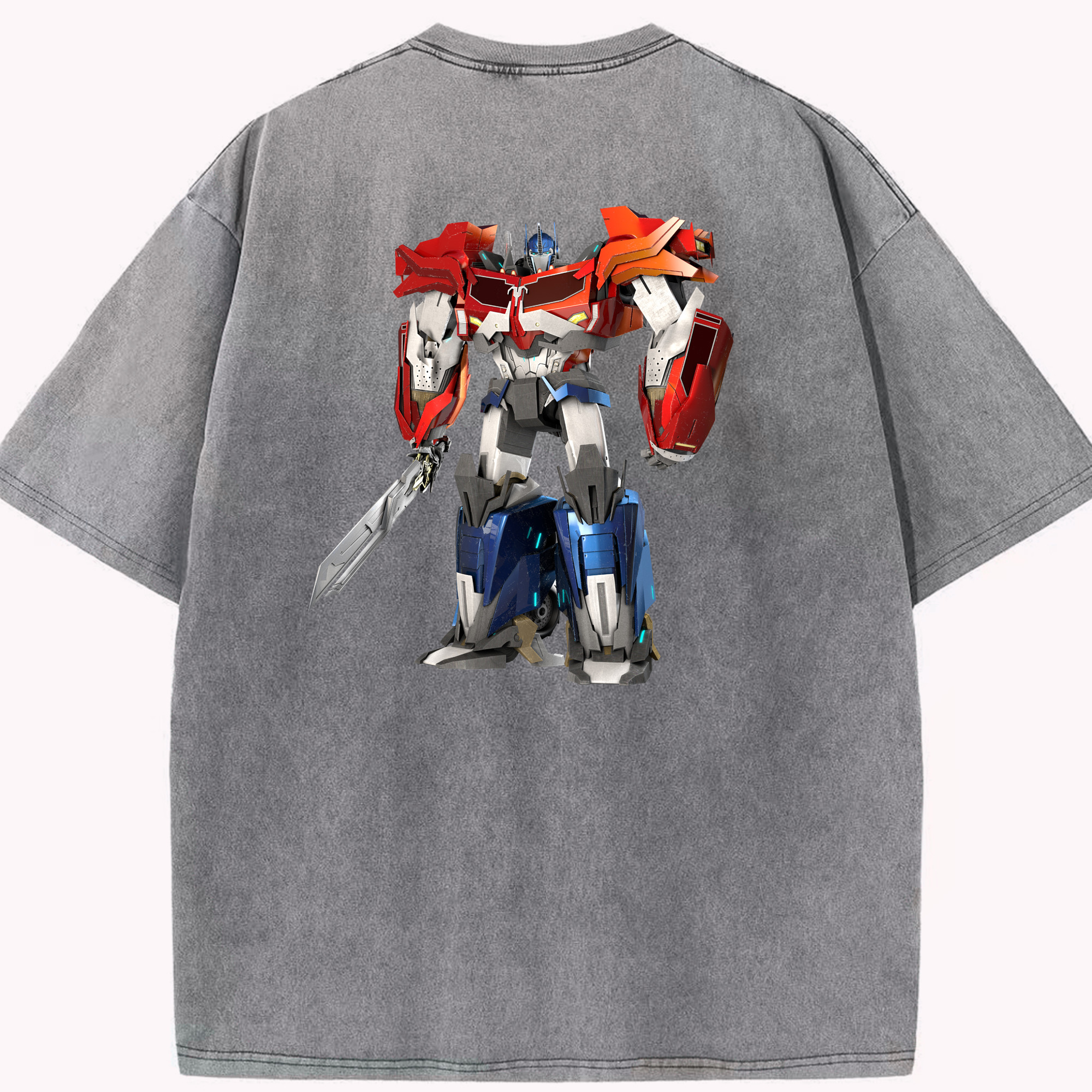 （画像用）  綿100% ヴィンテージ風 半袖Tシャツ（背面プリント）