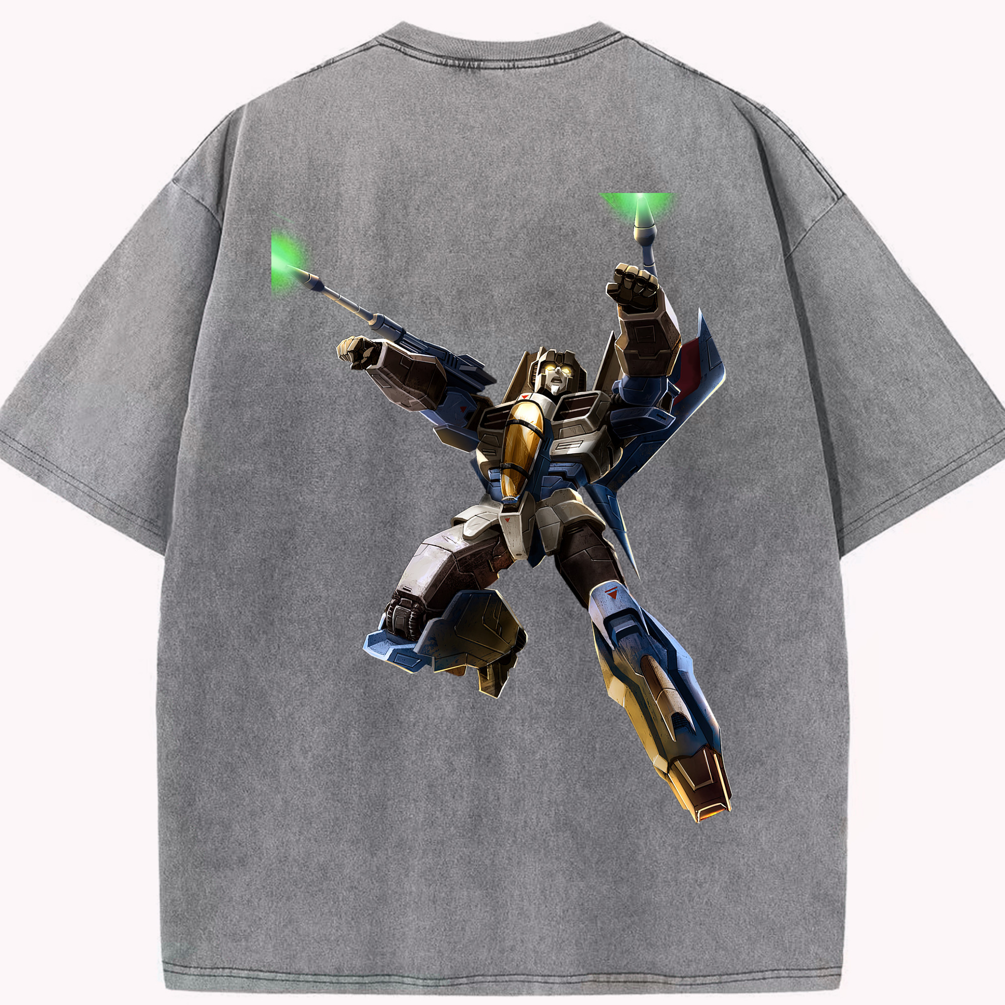 （画像用）  綿100% ヴィンテージ風 半袖Tシャツ（背面プリント）