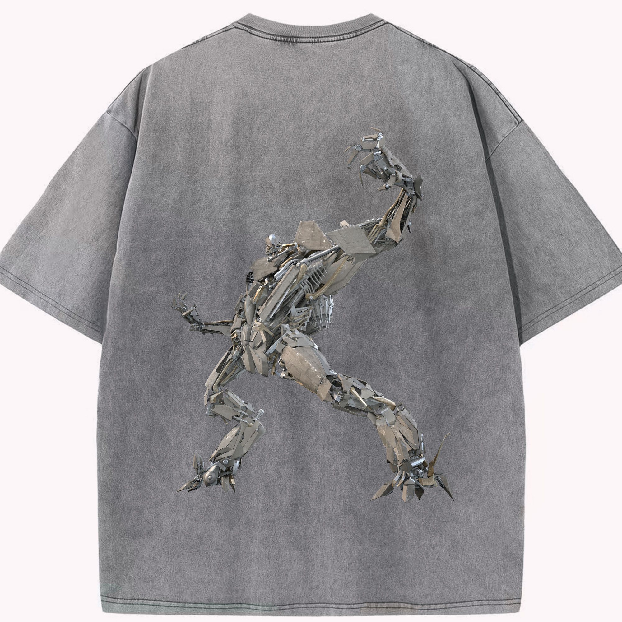 （画像用）  綿100% ヴィンテージ風 半袖Tシャツ（背面プリント）