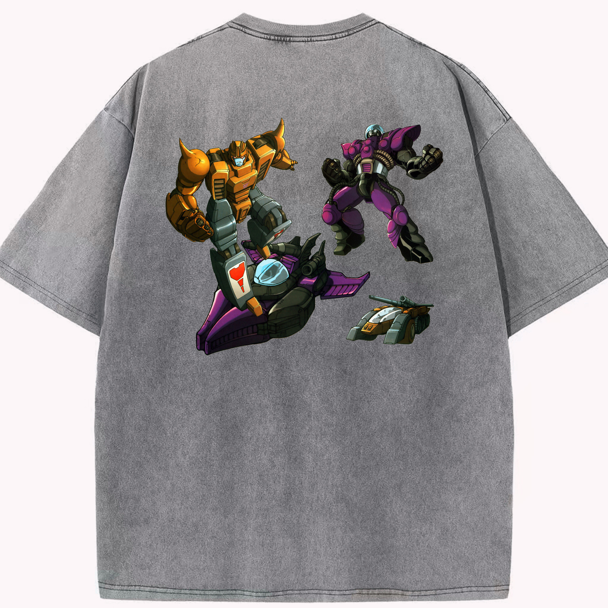 （画像用）  綿100% ヴィンテージ風 半袖Tシャツ（背面プリント）
