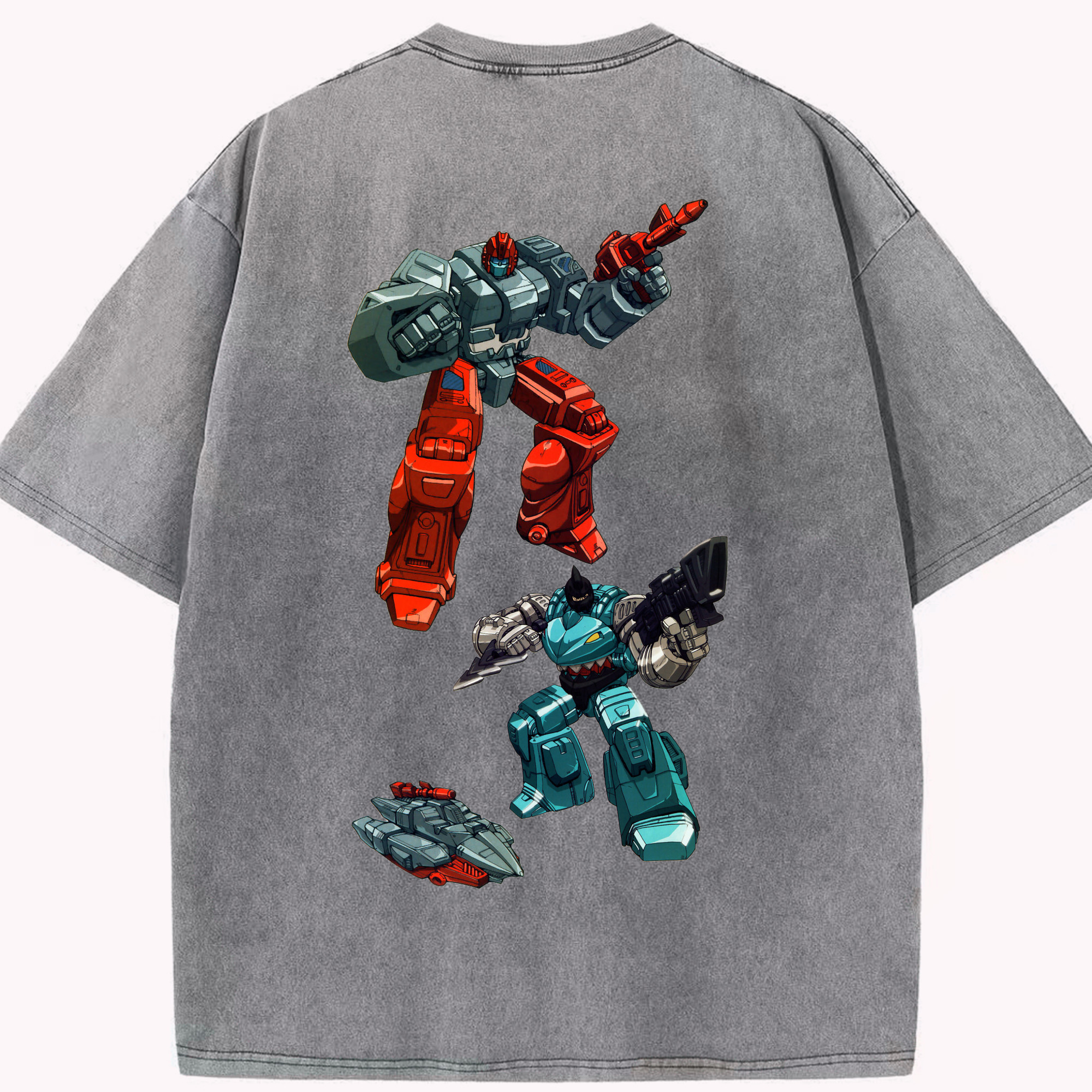 （画像用）  綿100% ヴィンテージ風 半袖Tシャツ（背面プリント）