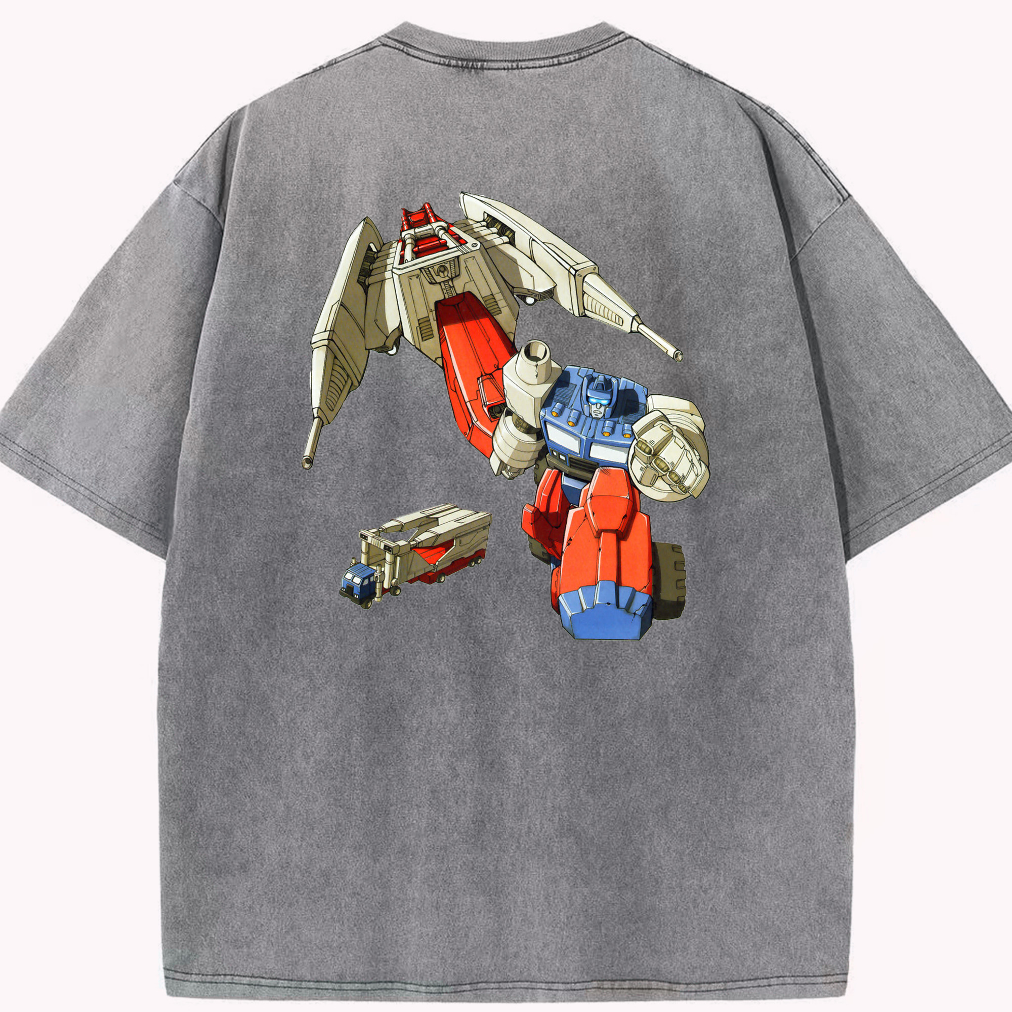 （画像用）  綿100% ヴィンテージ風 半袖Tシャツ（背面プリント）