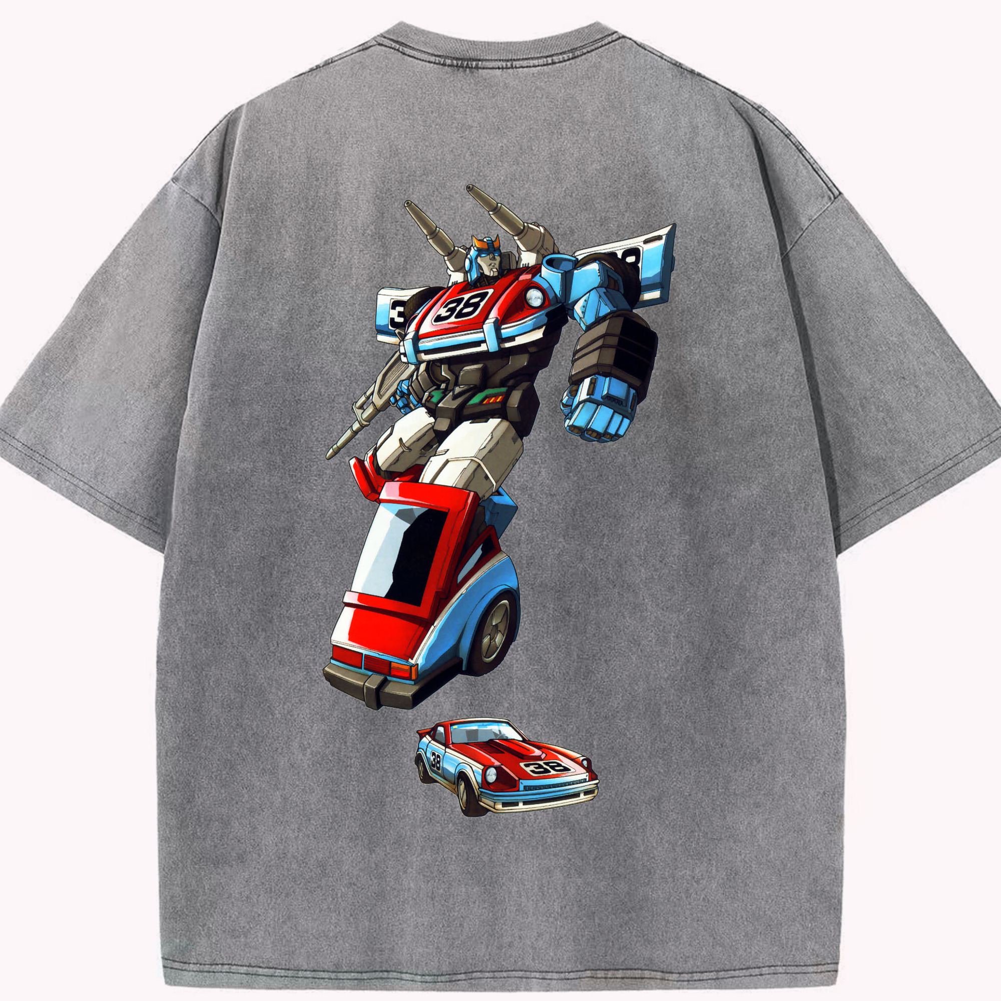 （画像用）  綿100% ヴィンテージ風 半袖Tシャツ（背面プリント）