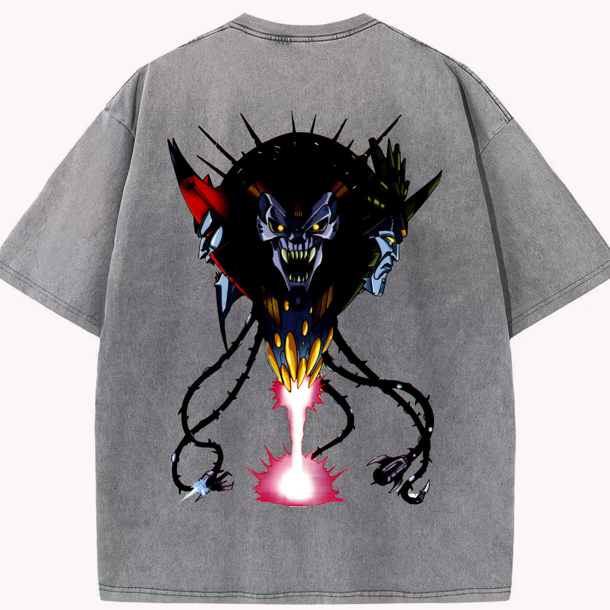 （画像用）  綿100% ヴィンテージ風 半袖Tシャツ（背面プリント）