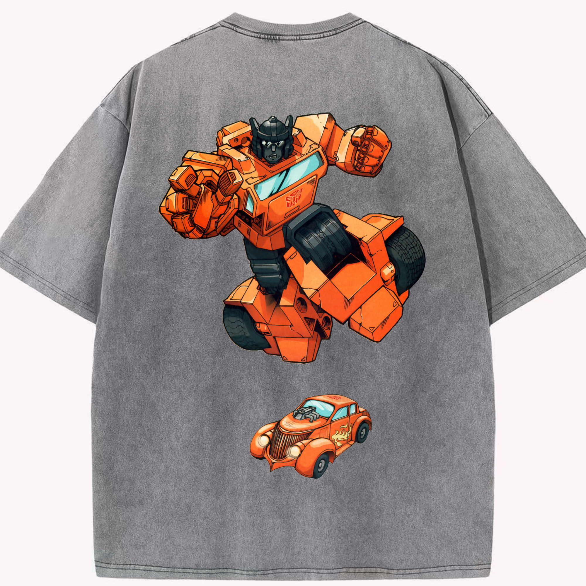 （画像用）  綿100% ヴィンテージ風 半袖Tシャツ（背面プリント）