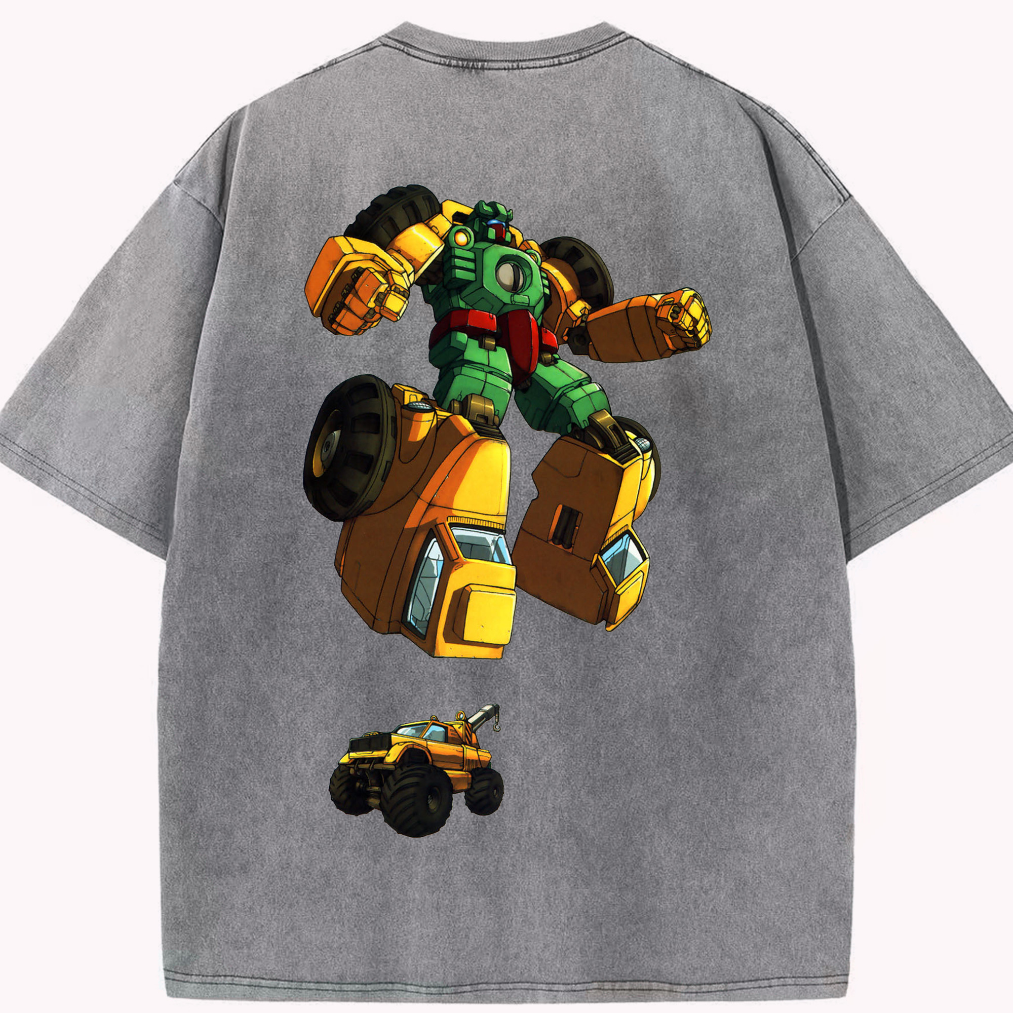 （画像用）  綿100% ヴィンテージ風 半袖Tシャツ（背面プリント）