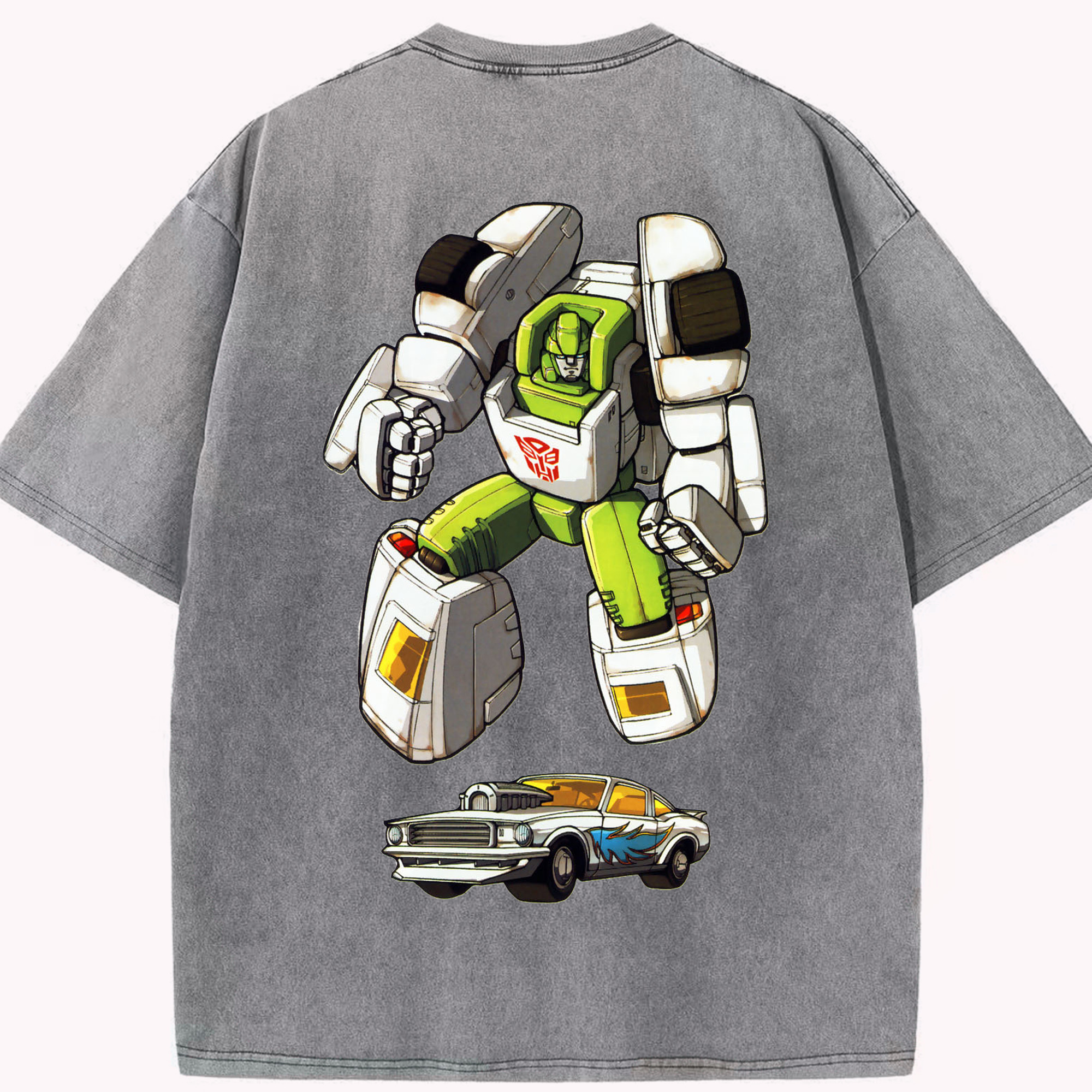 （画像用）  綿100% ヴィンテージ風 半袖Tシャツ（背面プリント）