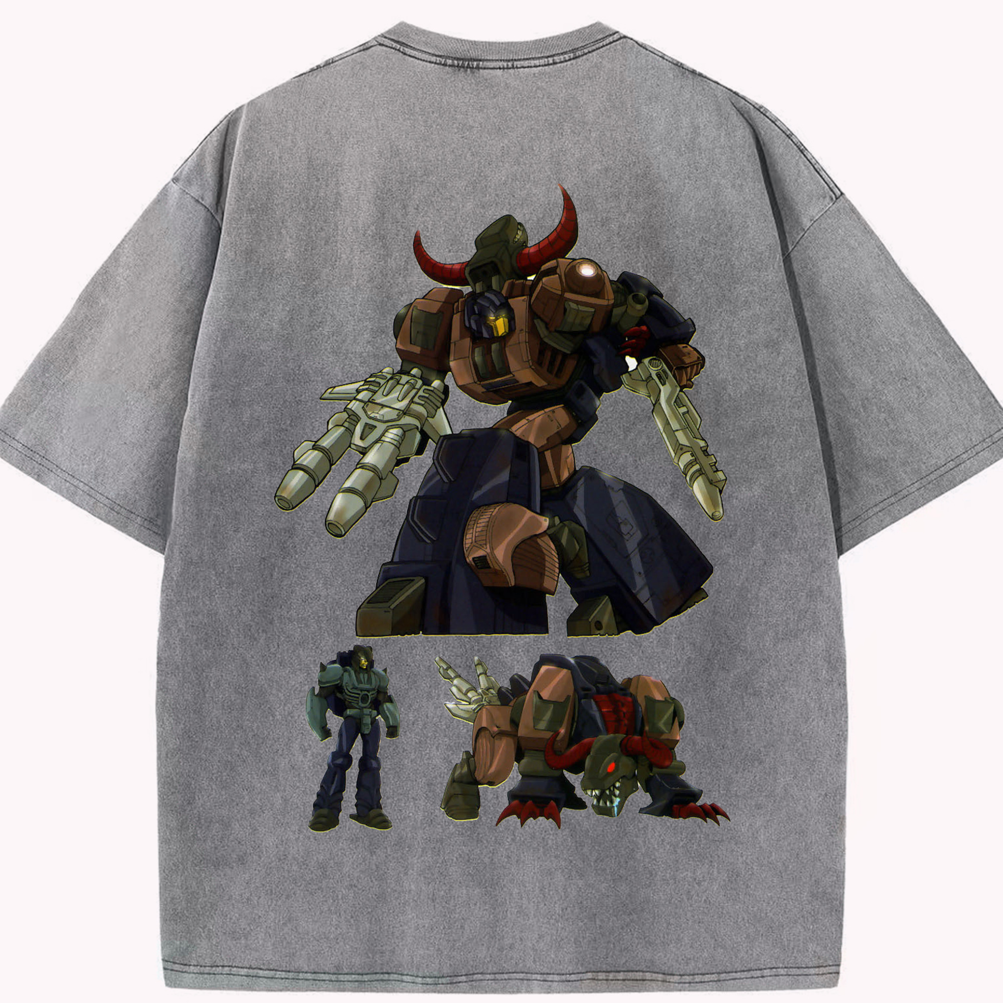 （画像用）  綿100% ヴィンテージ風 半袖Tシャツ（背面プリント）