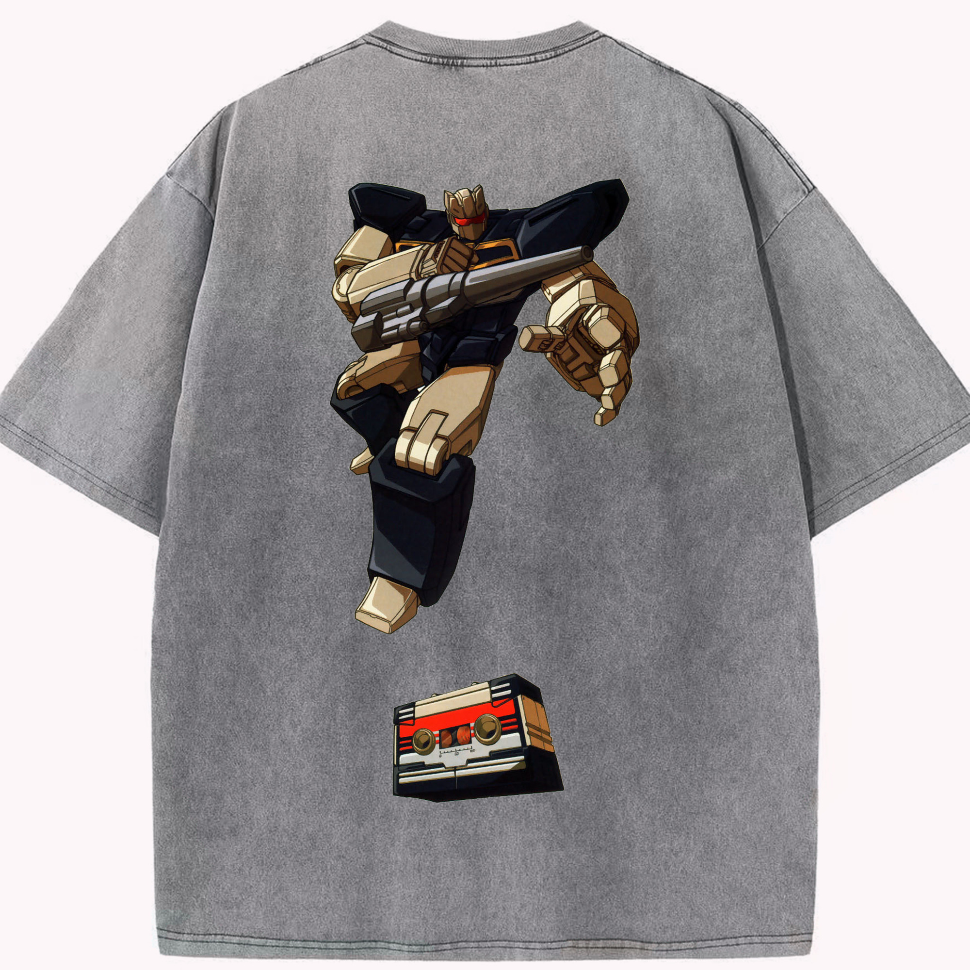（画像用）  綿100% ヴィンテージ風 半袖Tシャツ（背面プリント）