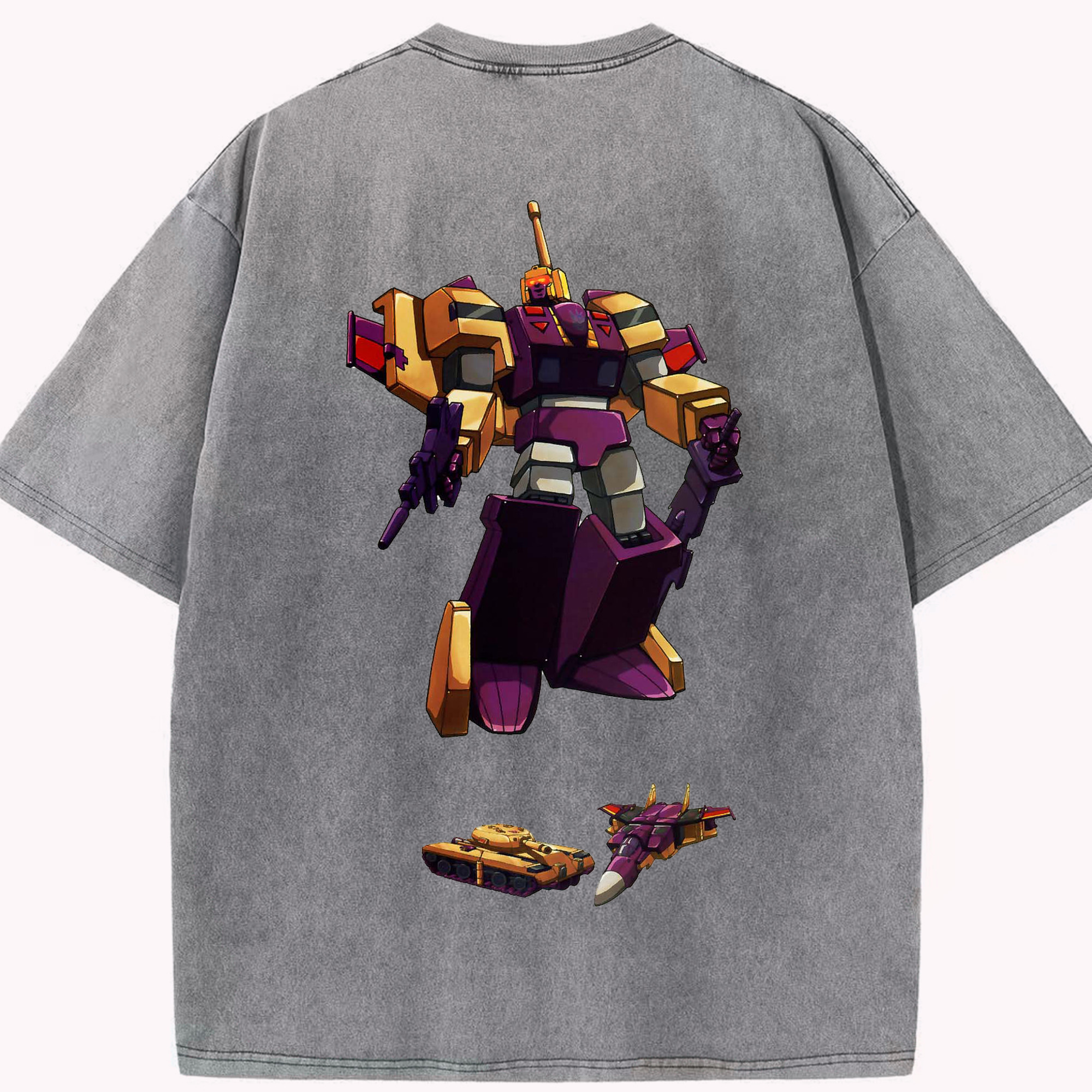 （画像用）  綿100% ヴィンテージ風 半袖Tシャツ（背面プリント）