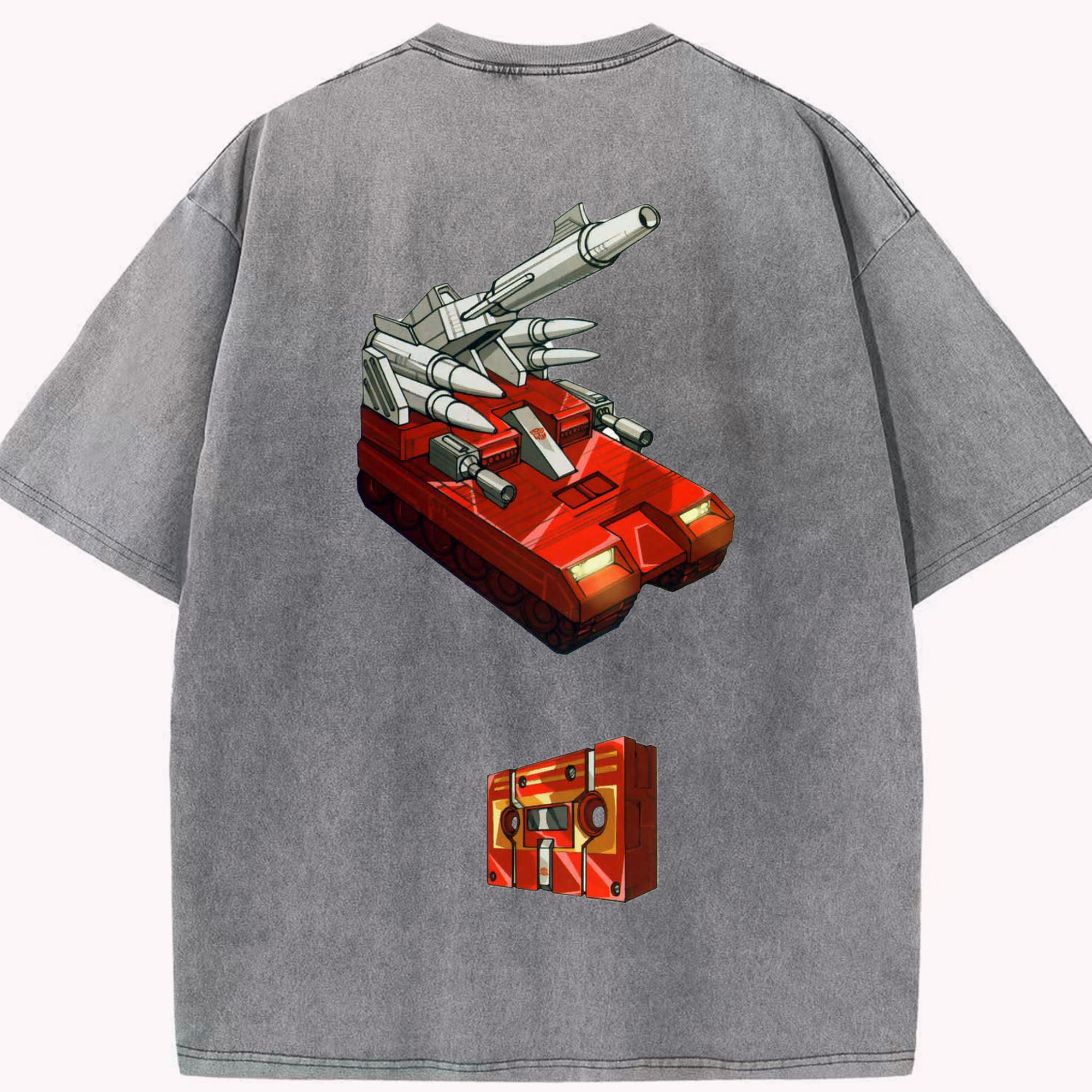（画像用）  綿100% ヴィンテージ風 半袖Tシャツ（背面プリント）