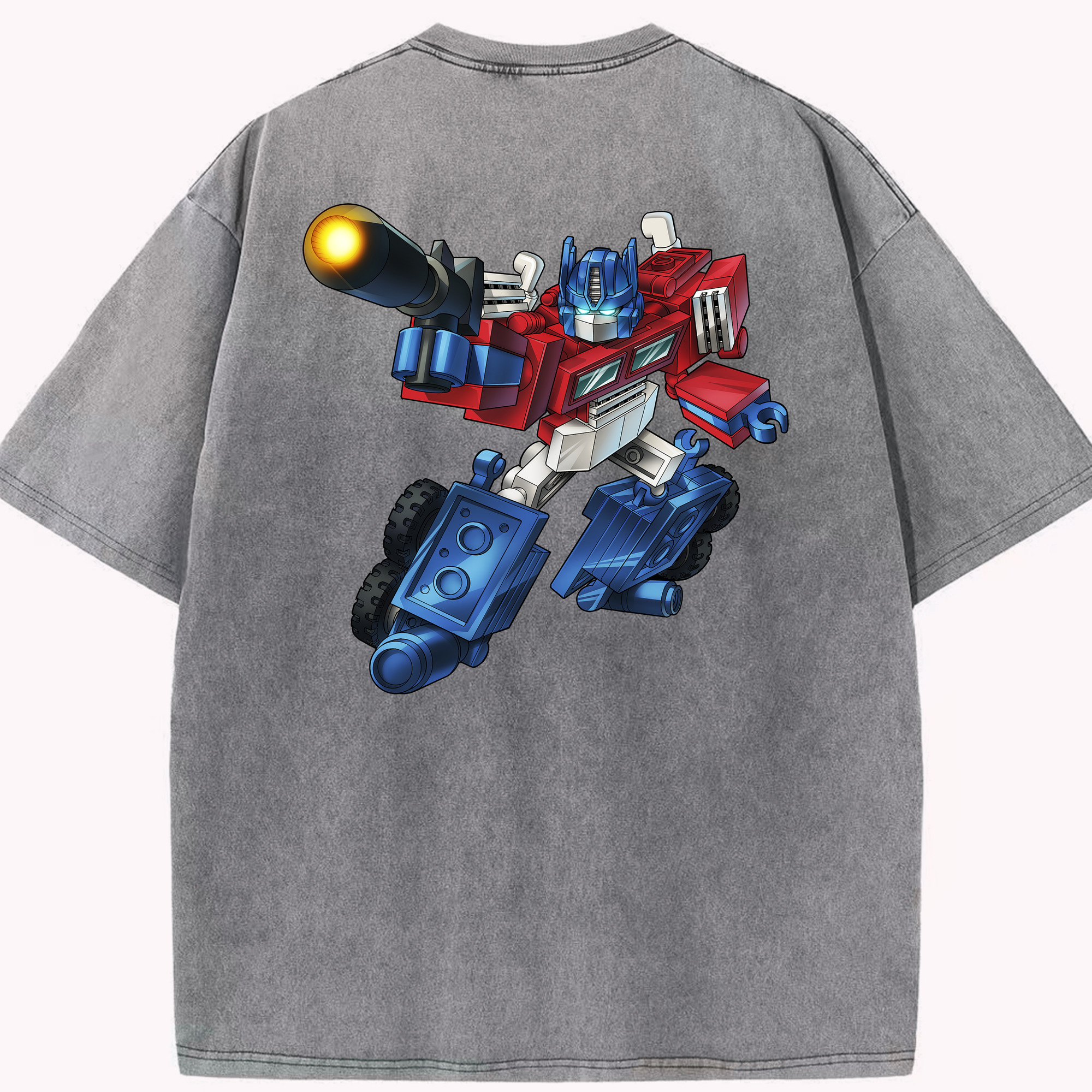 （画像用）  綿100% ヴィンテージ風 半袖Tシャツ（背面プリント）