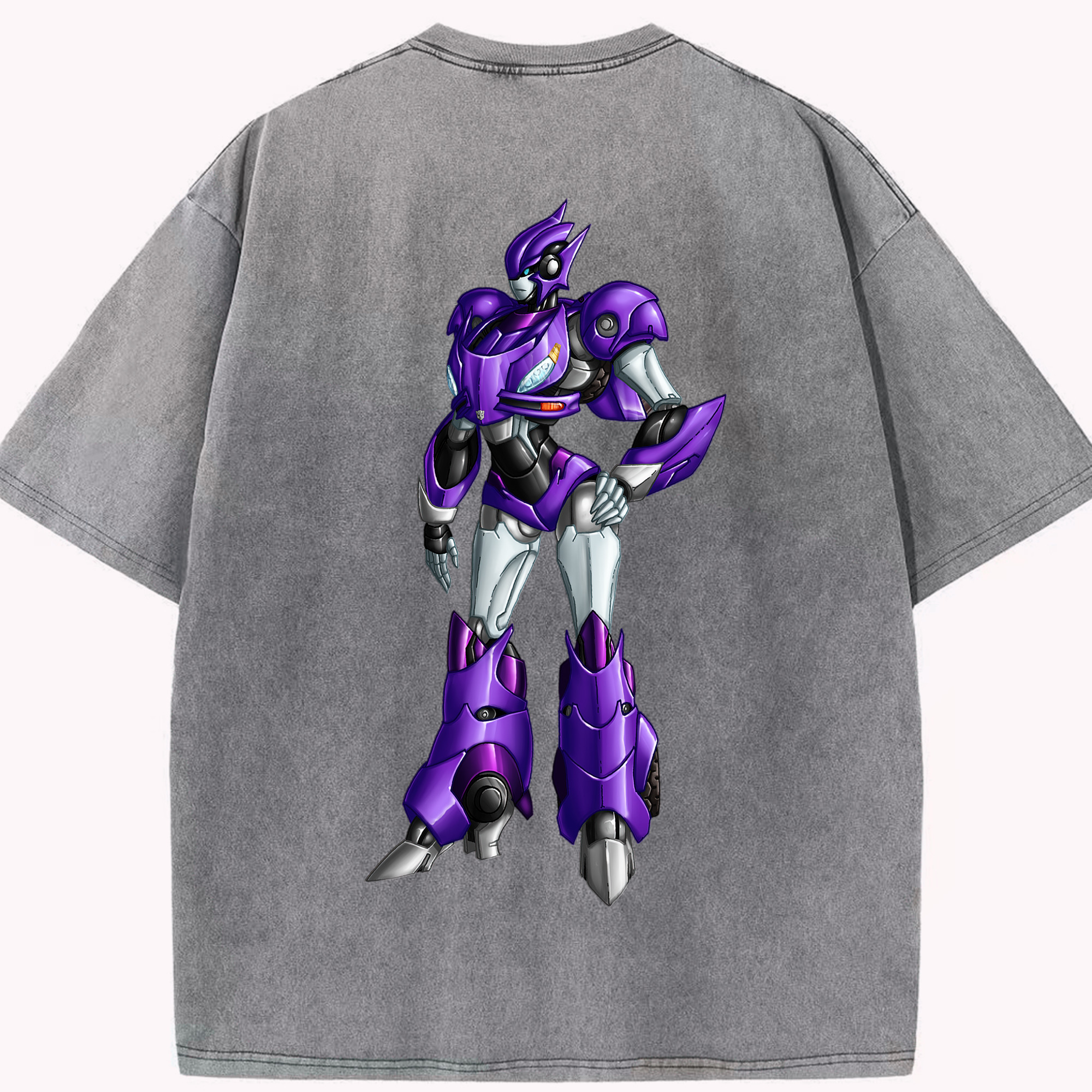 （画像用）  綿100% ヴィンテージ風 半袖Tシャツ（背面プリント）