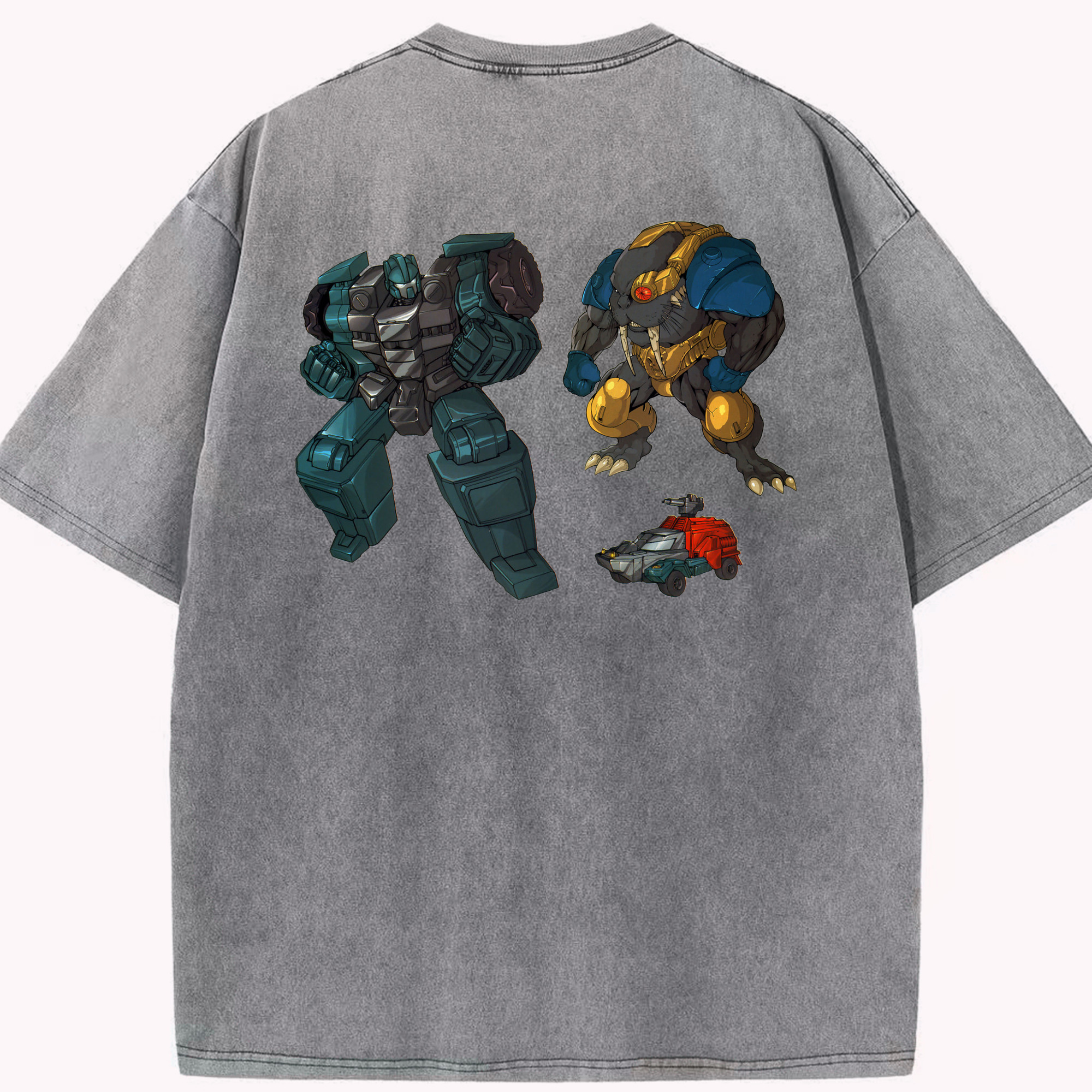 （画像用）  綿100% ヴィンテージ風 半袖Tシャツ（背面プリント）