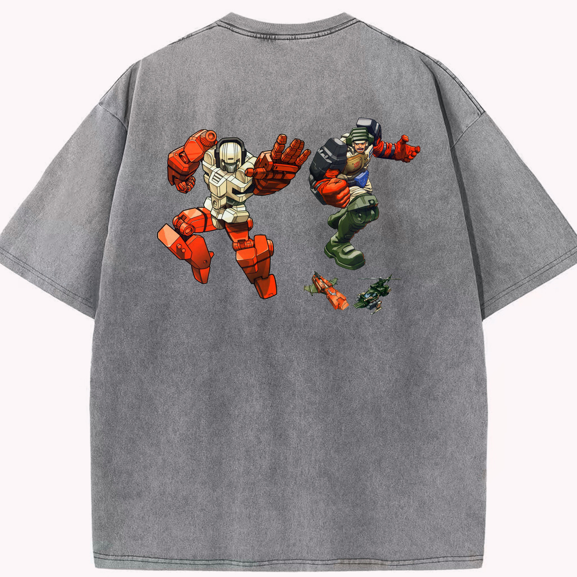 （画像用）  綿100% ヴィンテージ風 半袖Tシャツ（背面プリント）