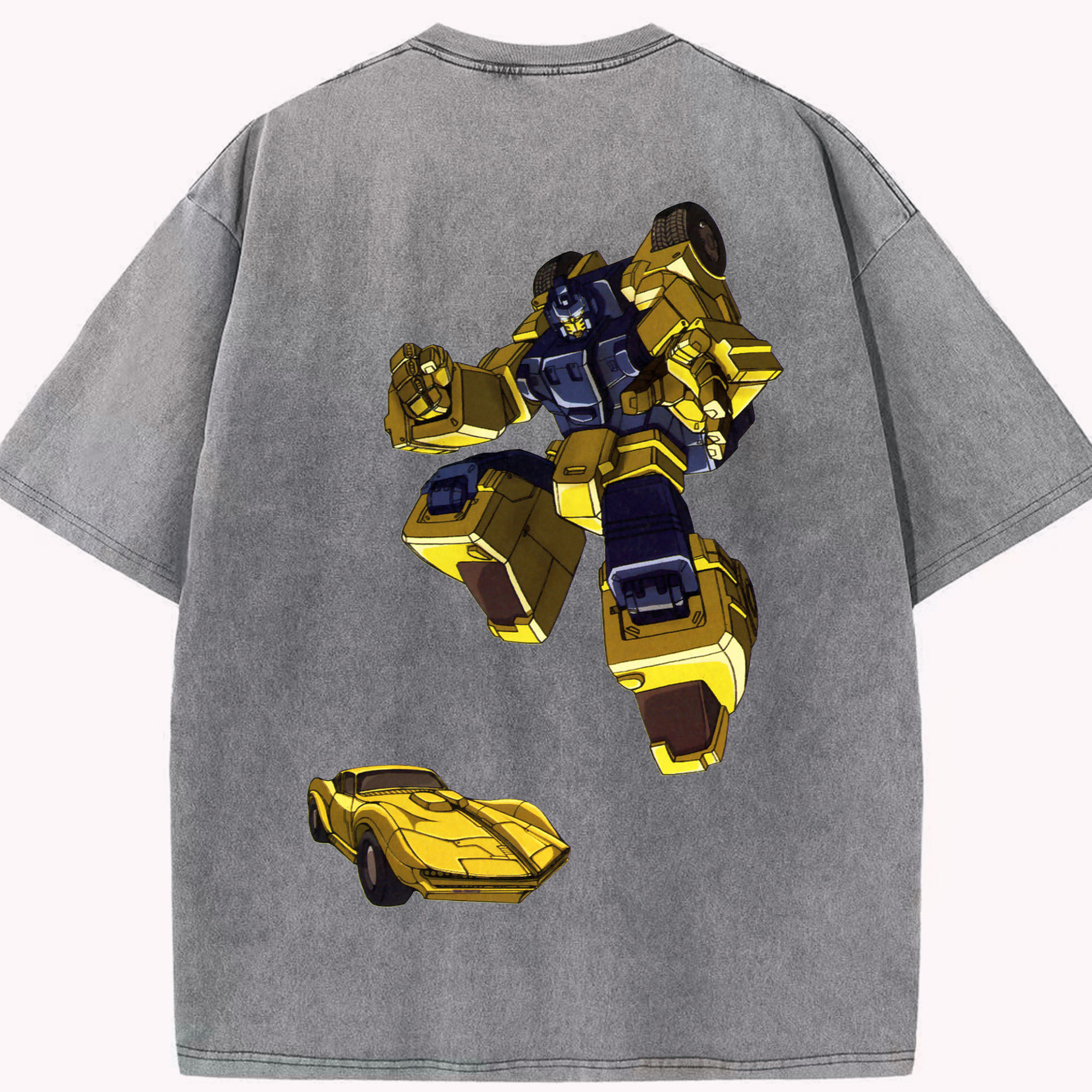 （画像用）  綿100% ヴィンテージ風 半袖Tシャツ（背面プリント）