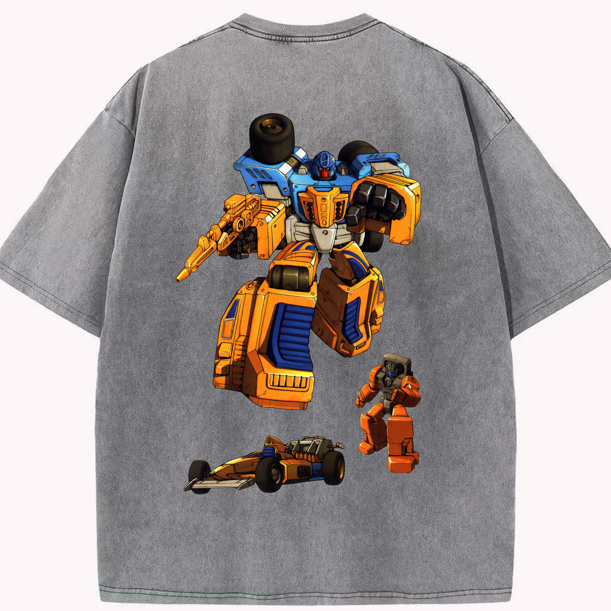 （画像用）  綿100% ヴィンテージ風 半袖Tシャツ（背面プリント）