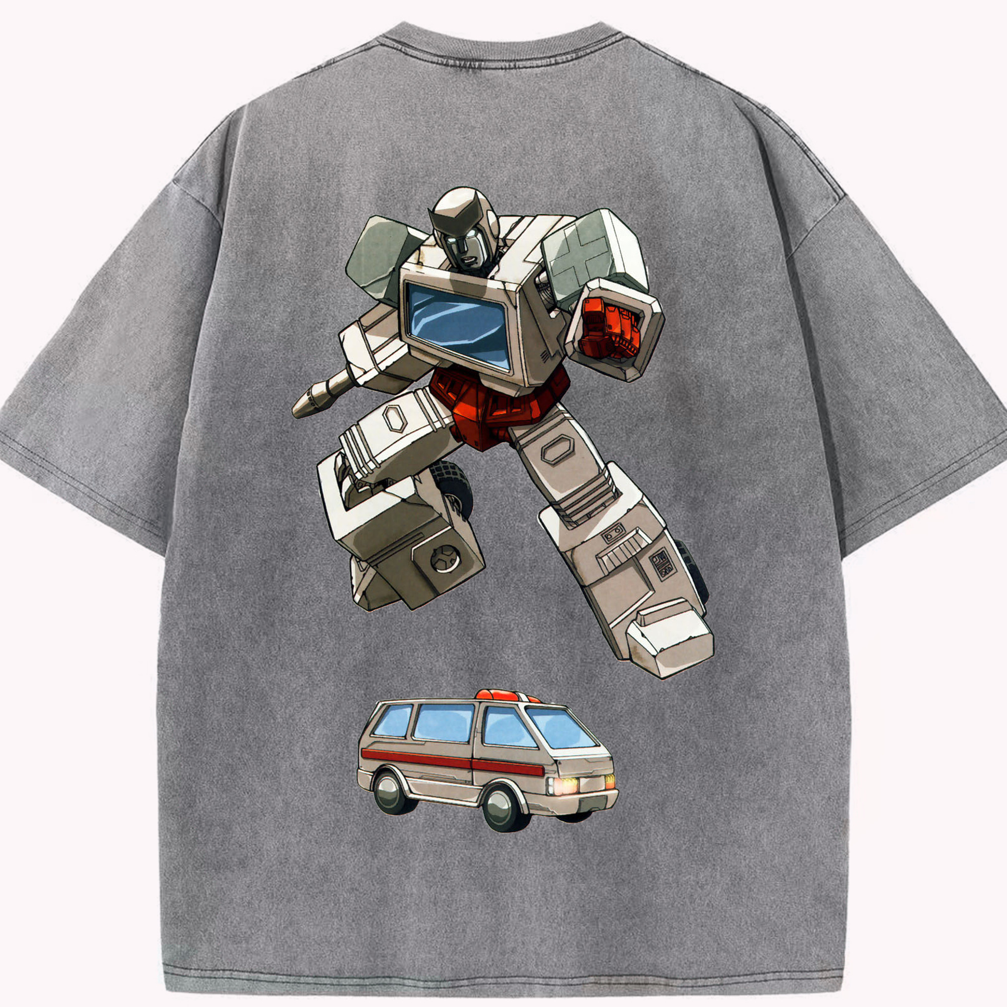 （画像用）  綿100% ヴィンテージ風 半袖Tシャツ（背面プリント）
