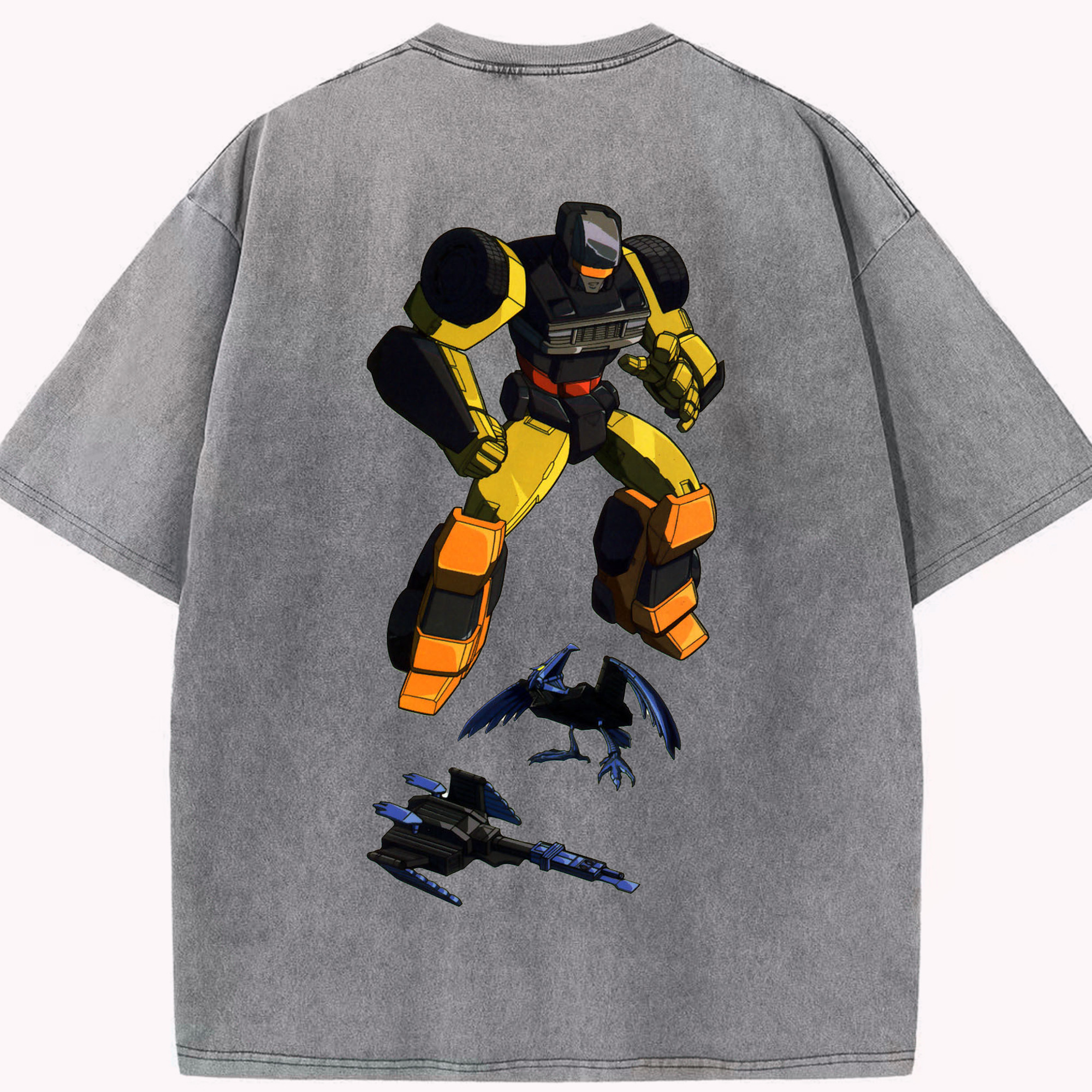 （画像用）  綿100% ヴィンテージ風 半袖Tシャツ（背面プリント）