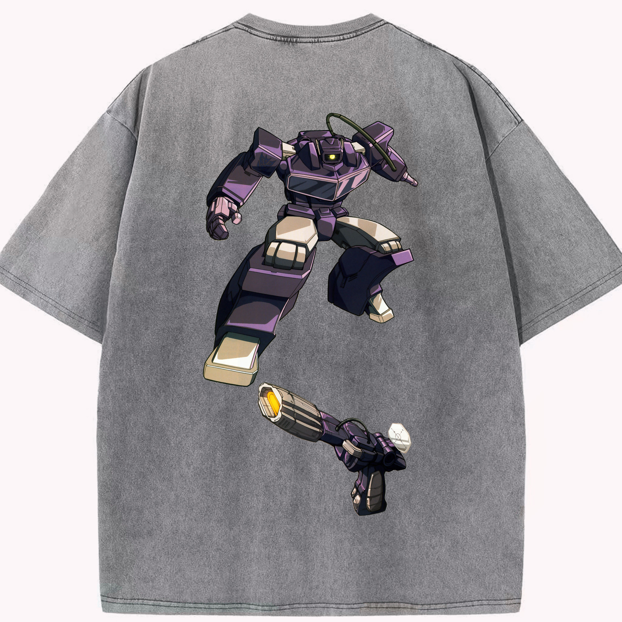 （画像用）  綿100% ヴィンテージ風 半袖Tシャツ（背面プリント）