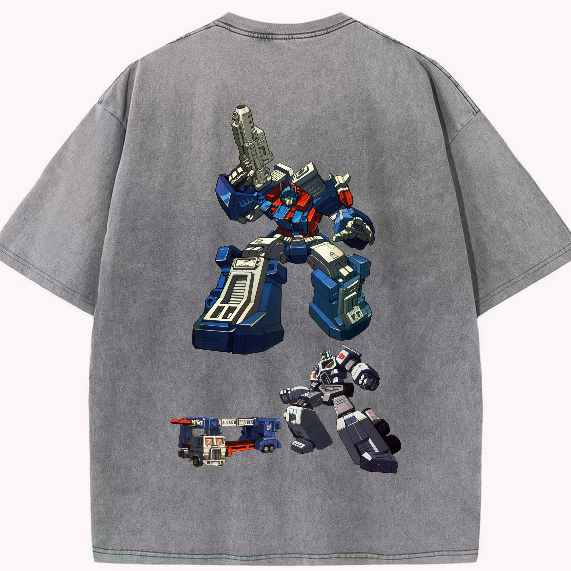 （画像用）  綿100% ヴィンテージ風 半袖Tシャツ（背面プリント）