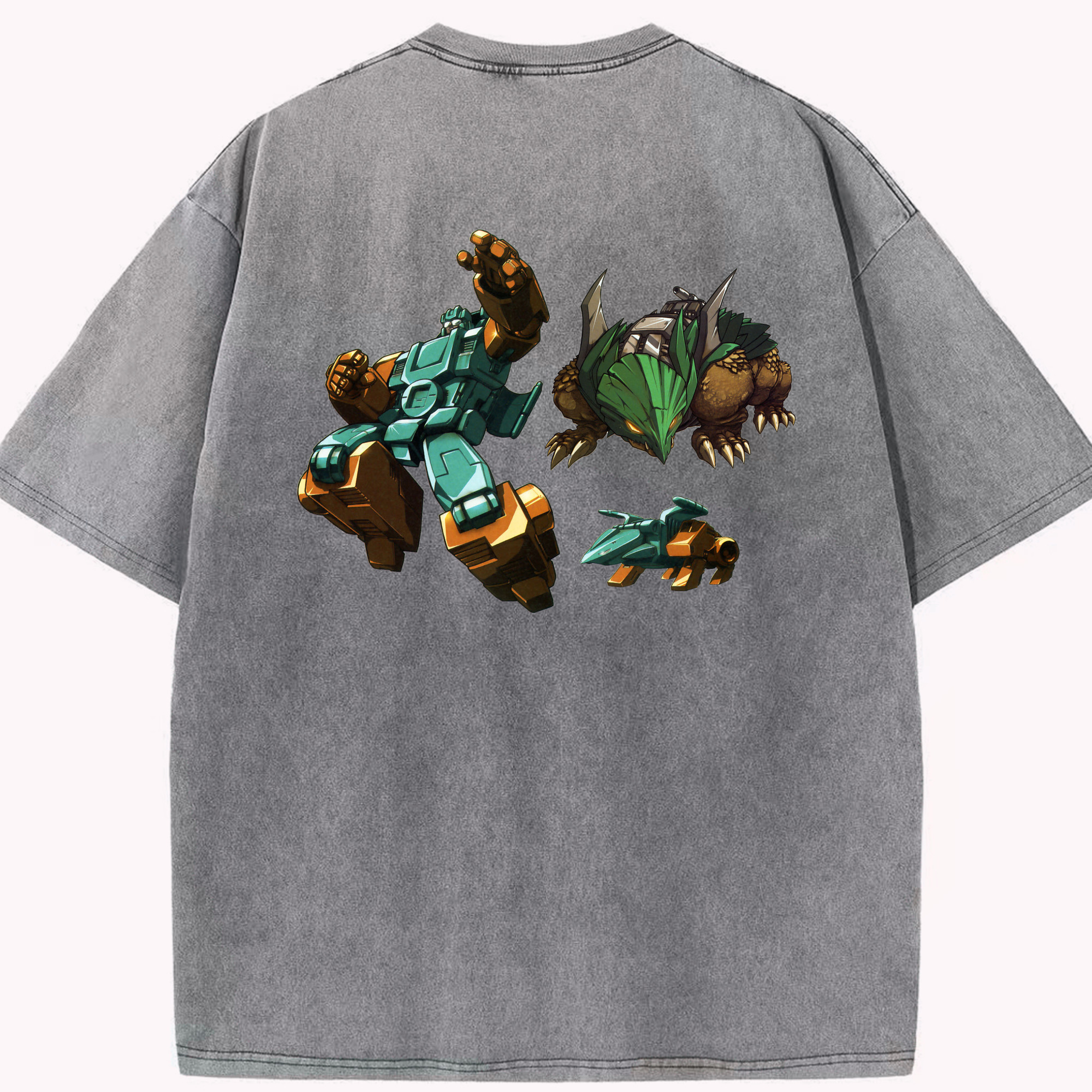 （画像用）  綿100% ヴィンテージ風 半袖Tシャツ（背面プリント）