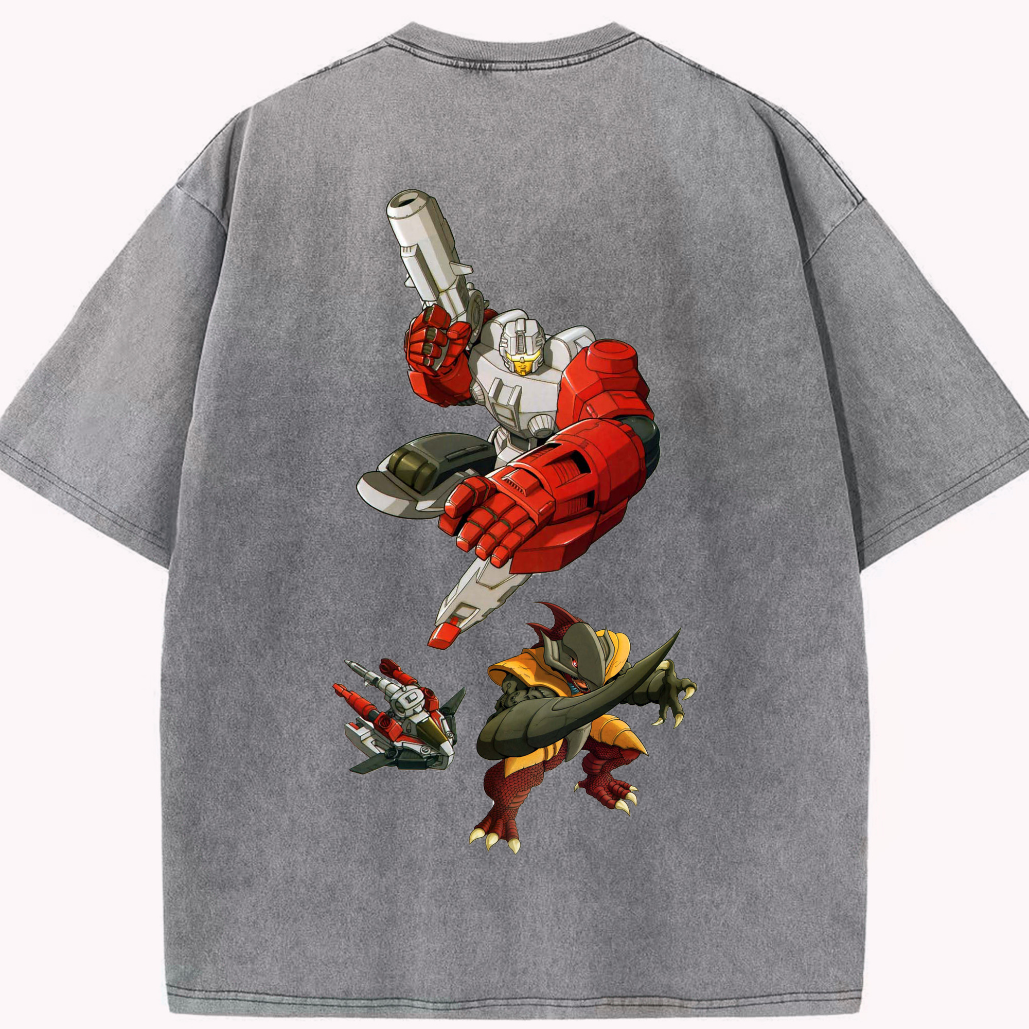 （画像用）  綿100% ヴィンテージ風 半袖Tシャツ（背面プリント）