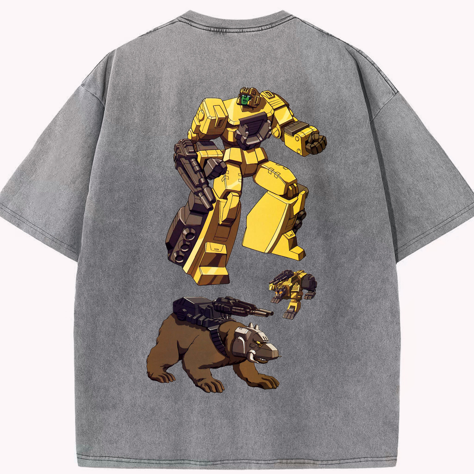 （画像用）  綿100% ヴィンテージ風 半袖Tシャツ（背面プリント）