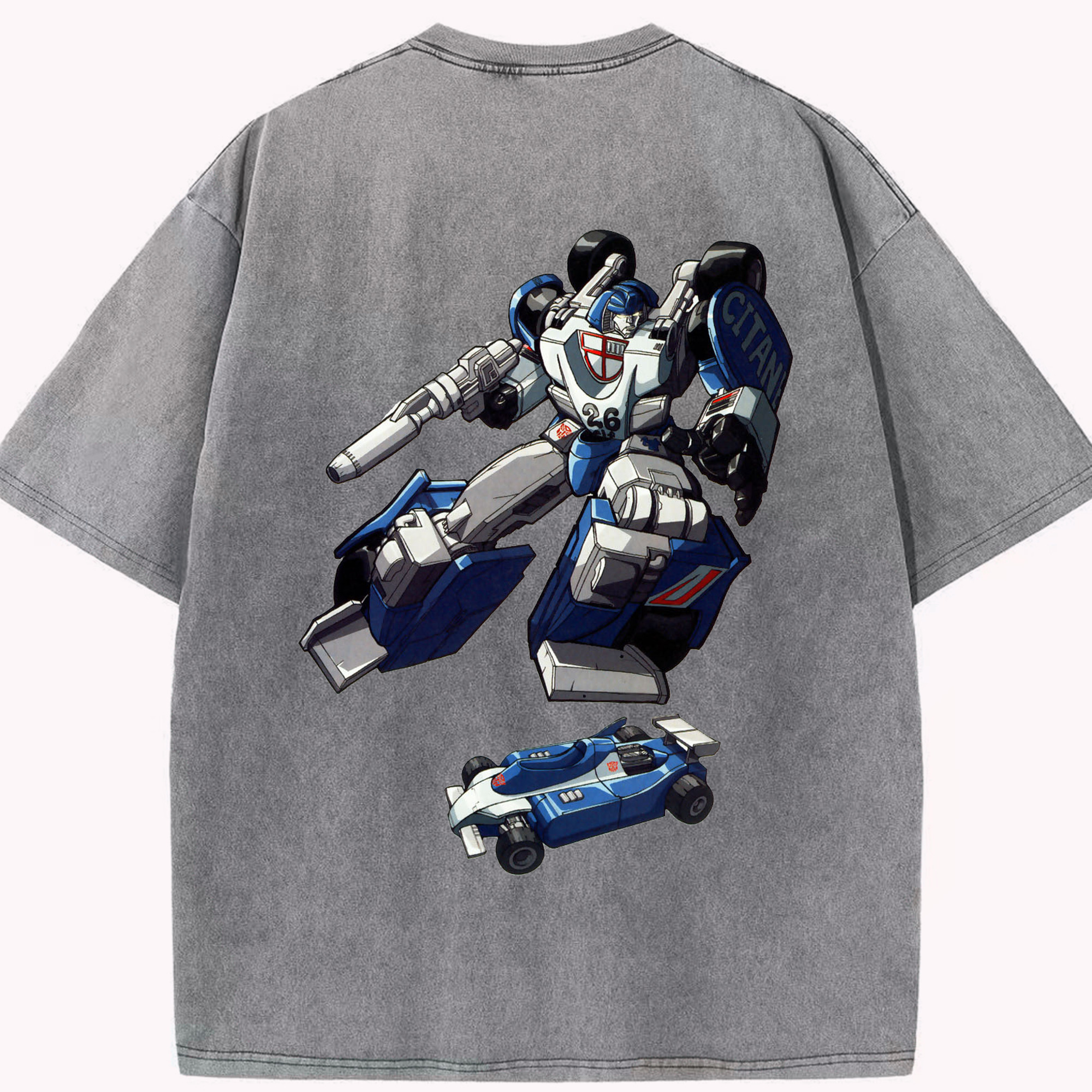 （画像用）  綿100% ヴィンテージ風 半袖Tシャツ（背面プリント）