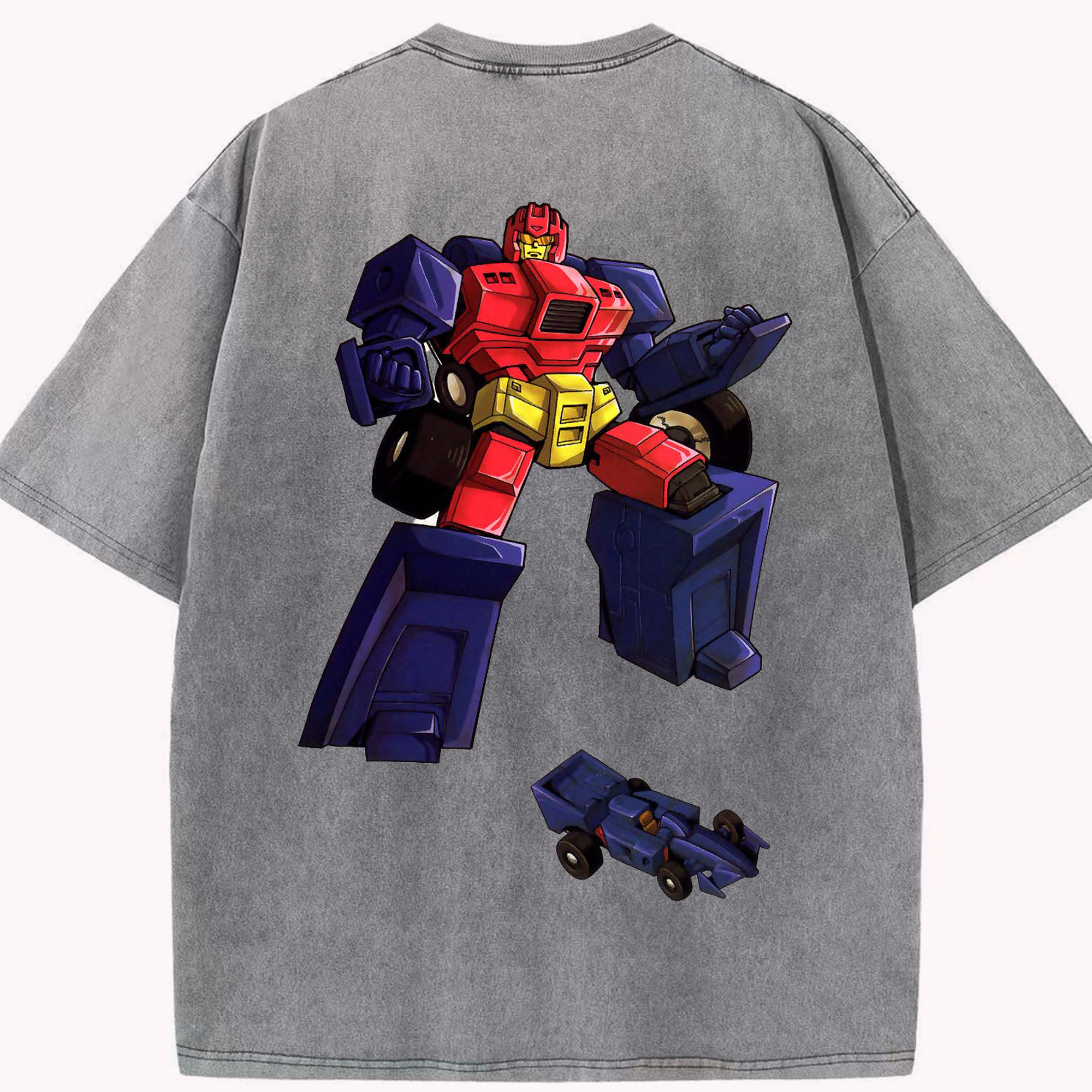 （画像用）  綿100% ヴィンテージ風 半袖Tシャツ（背面プリント）
