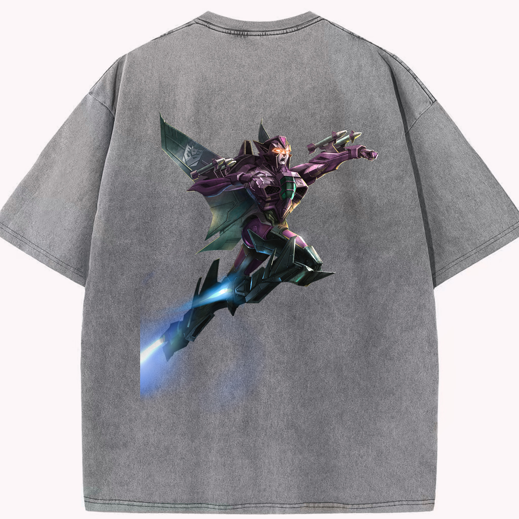 （画像用）  綿100% ヴィンテージ風 半袖Tシャツ（背面プリント）