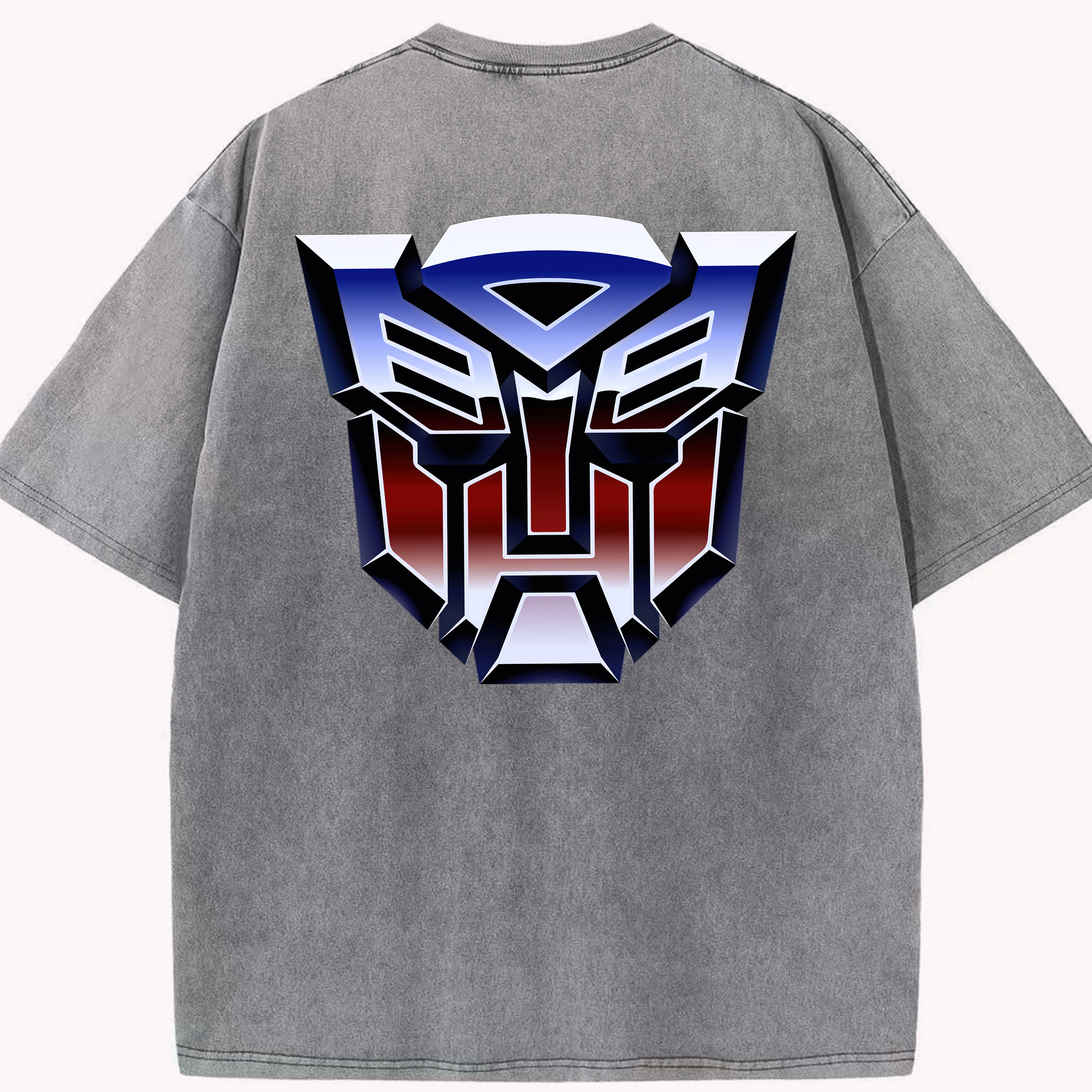 （画像用）  綿100% ヴィンテージ風 半袖Tシャツ（背面プリント）