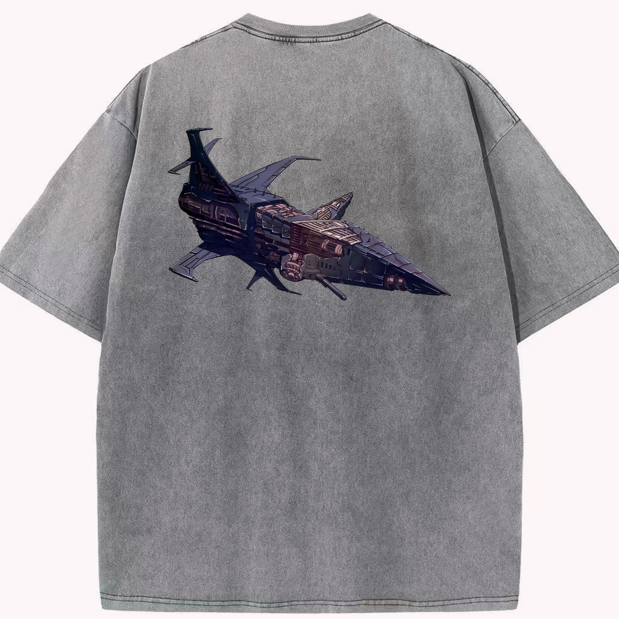 （画像用）  綿100% ヴィンテージ風 半袖Tシャツ（背面プリント）