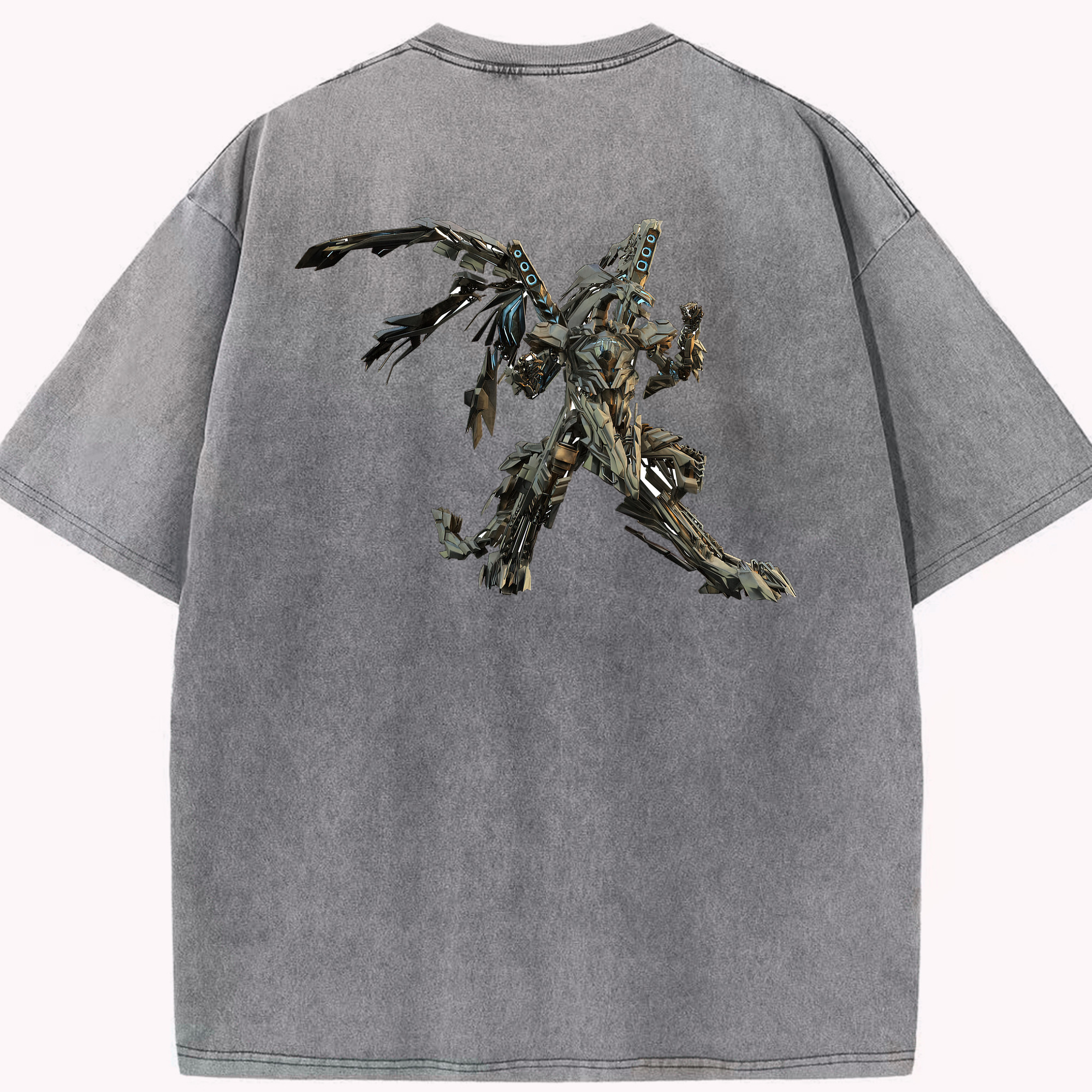 （画像用）  綿100% ヴィンテージ風 半袖Tシャツ（背面プリント）
