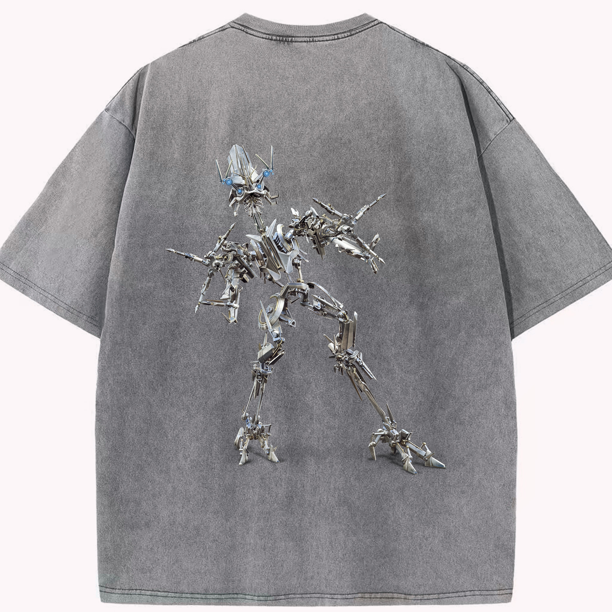 （画像用）  綿100% ヴィンテージ風 半袖Tシャツ（背面プリント）