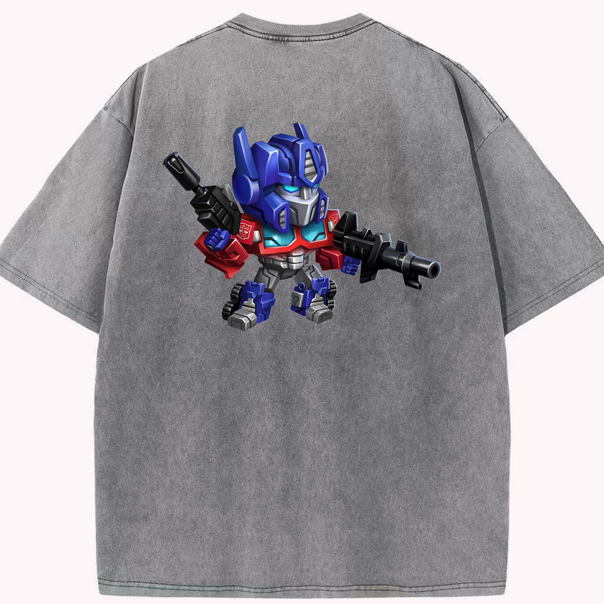 （画像用）  綿100% ヴィンテージ風 半袖Tシャツ（背面プリント）