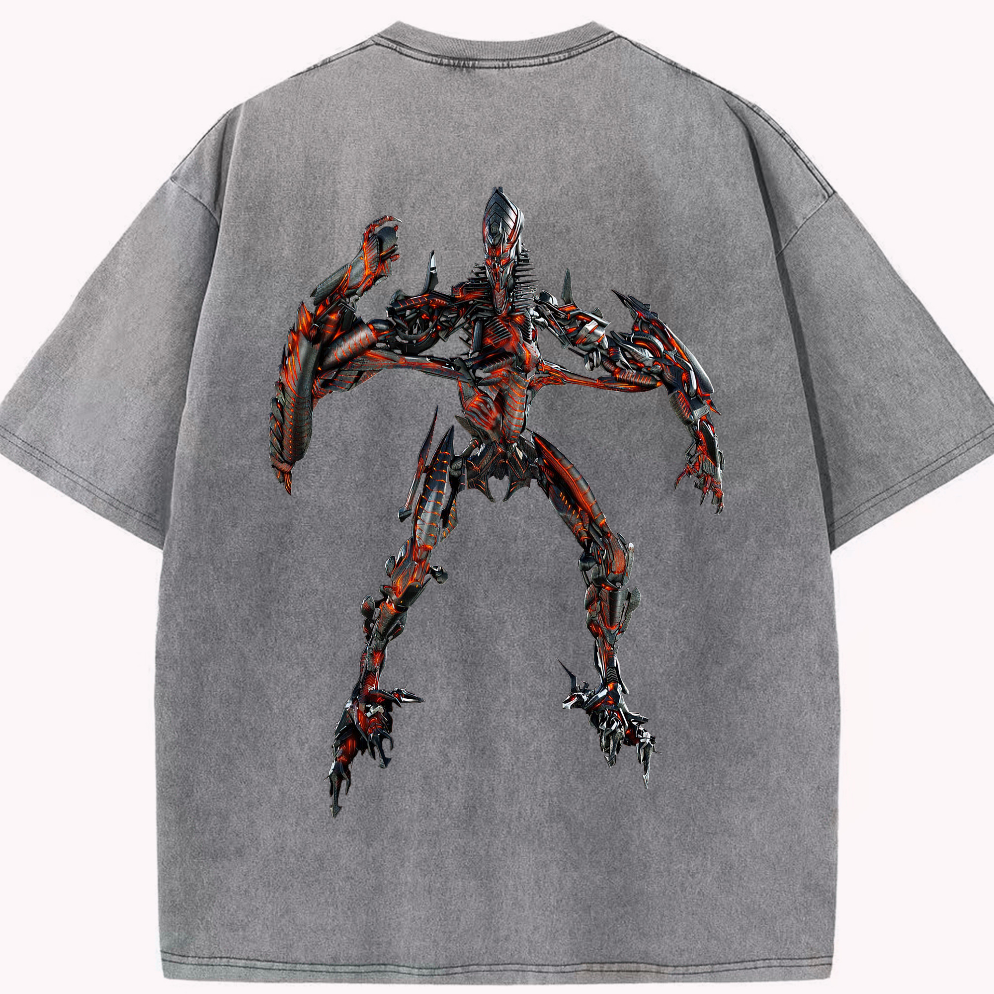 （画像用）  綿100% ヴィンテージ風 半袖Tシャツ（背面プリント）