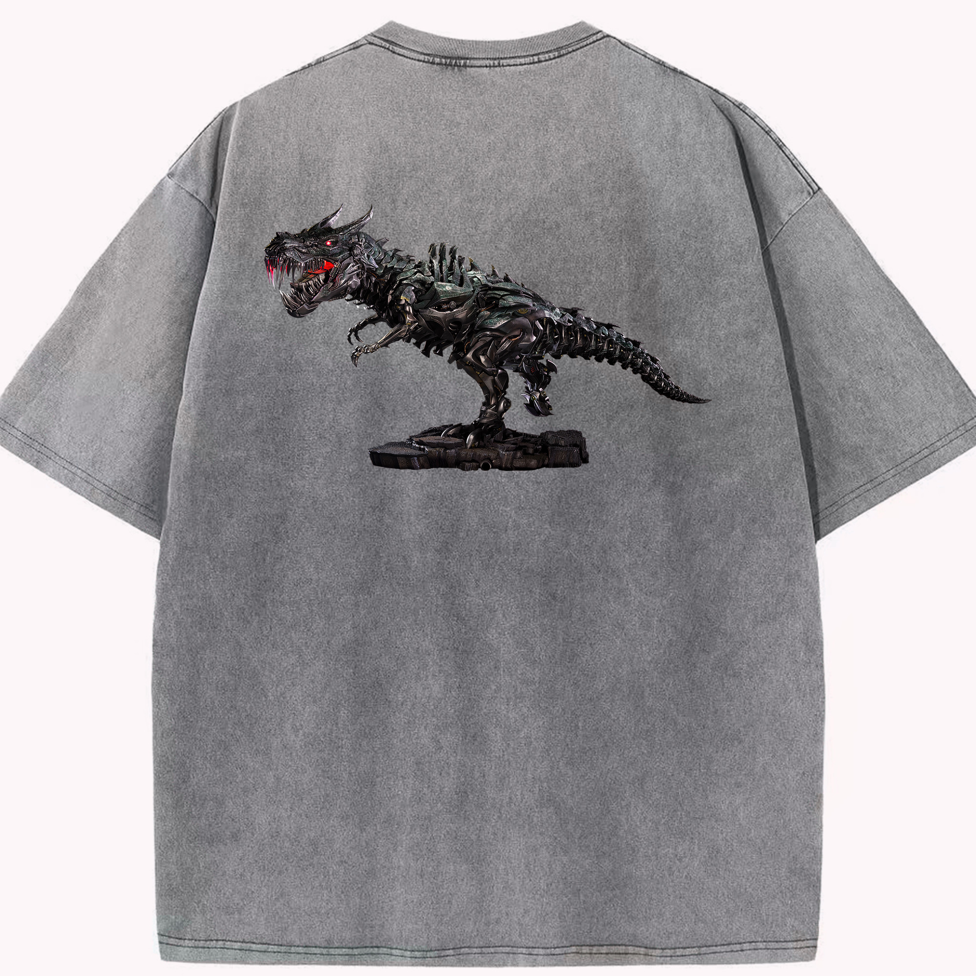 （画像用）  綿100% ヴィンテージ風 半袖Tシャツ（背面プリント）