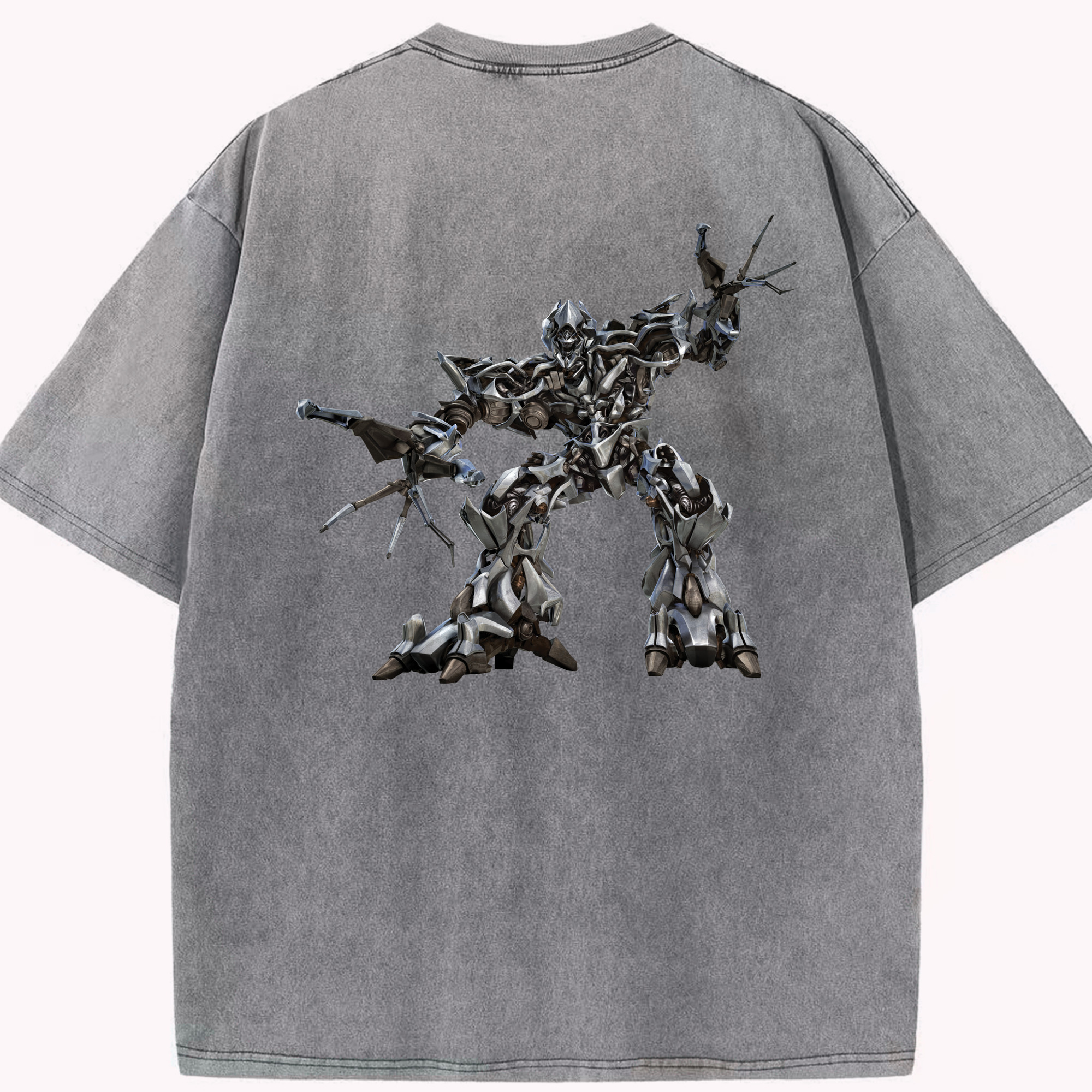 （画像用）  綿100% ヴィンテージ風 半袖Tシャツ（背面プリント）