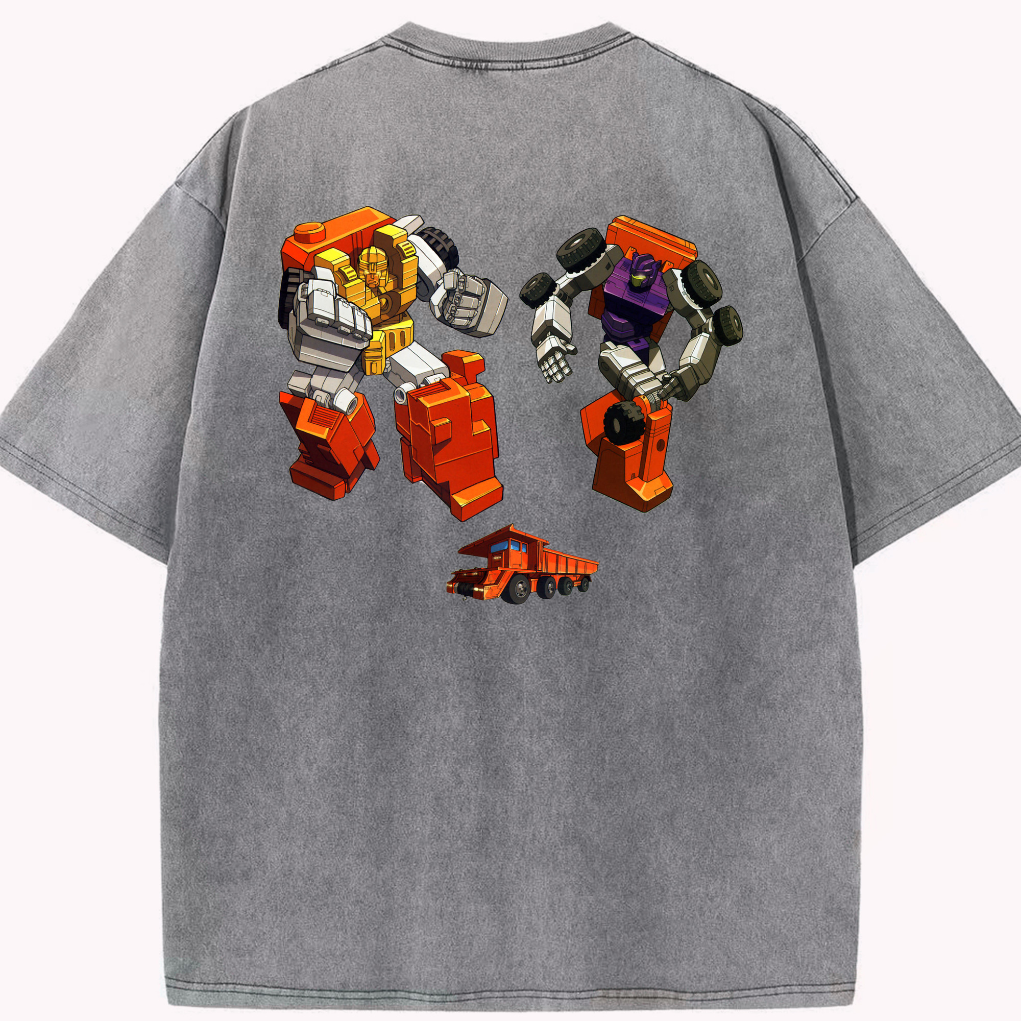 （画像用）  綿100% ヴィンテージ風 半袖Tシャツ（背面プリント）