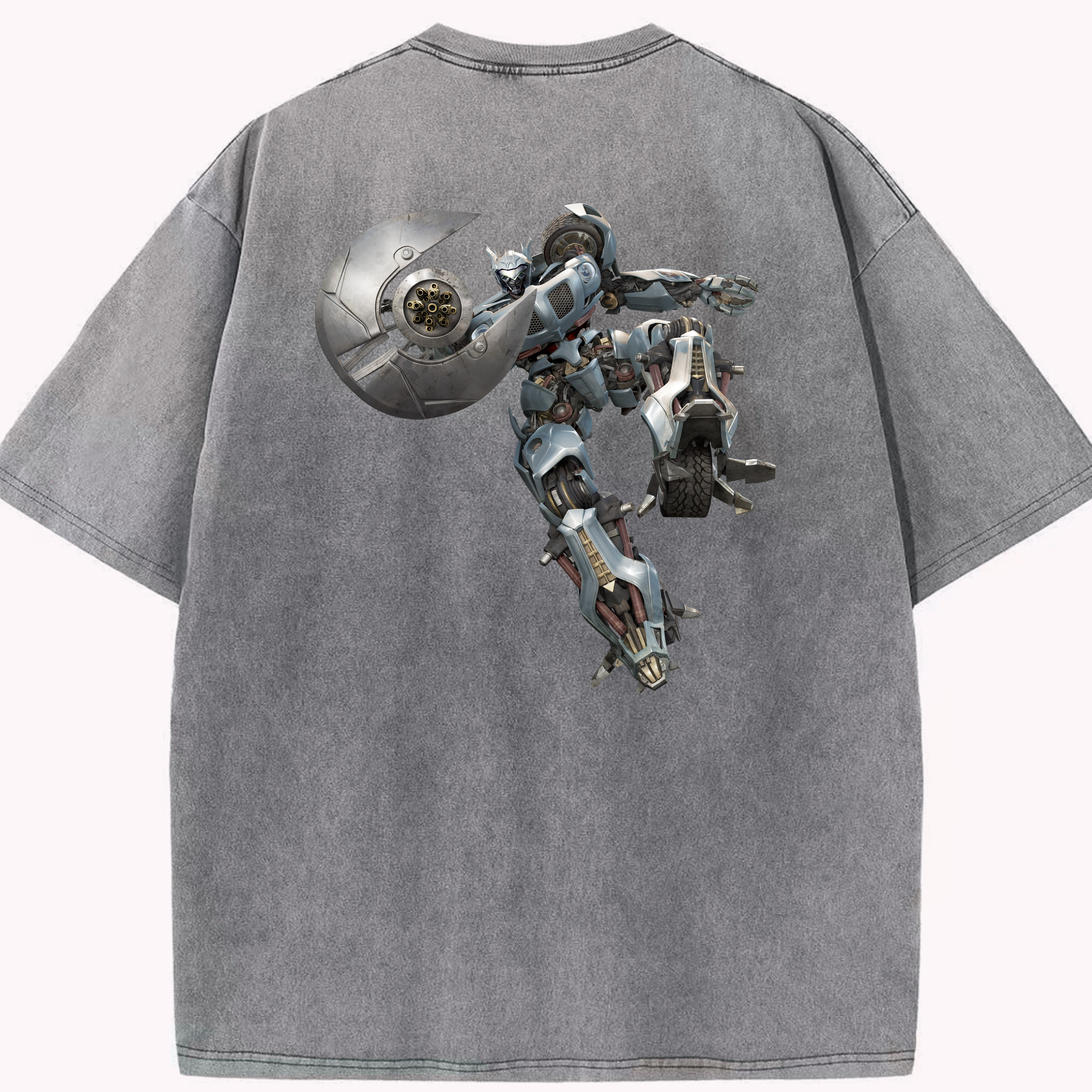 （画像用）  綿100% ヴィンテージ風 半袖Tシャツ（背面プリント）
